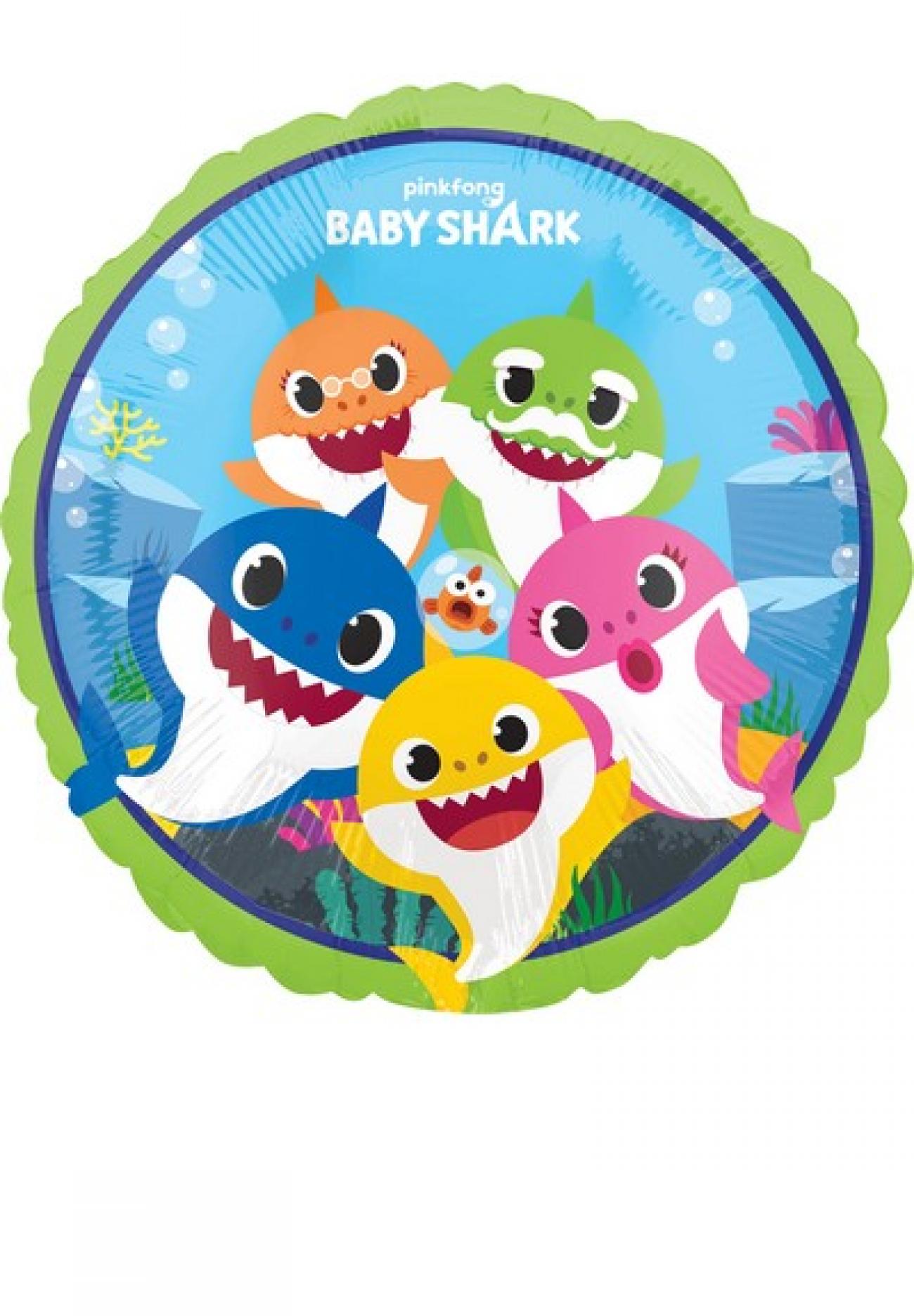 Pallone foil standard 17" - 42 cm Baby Shark