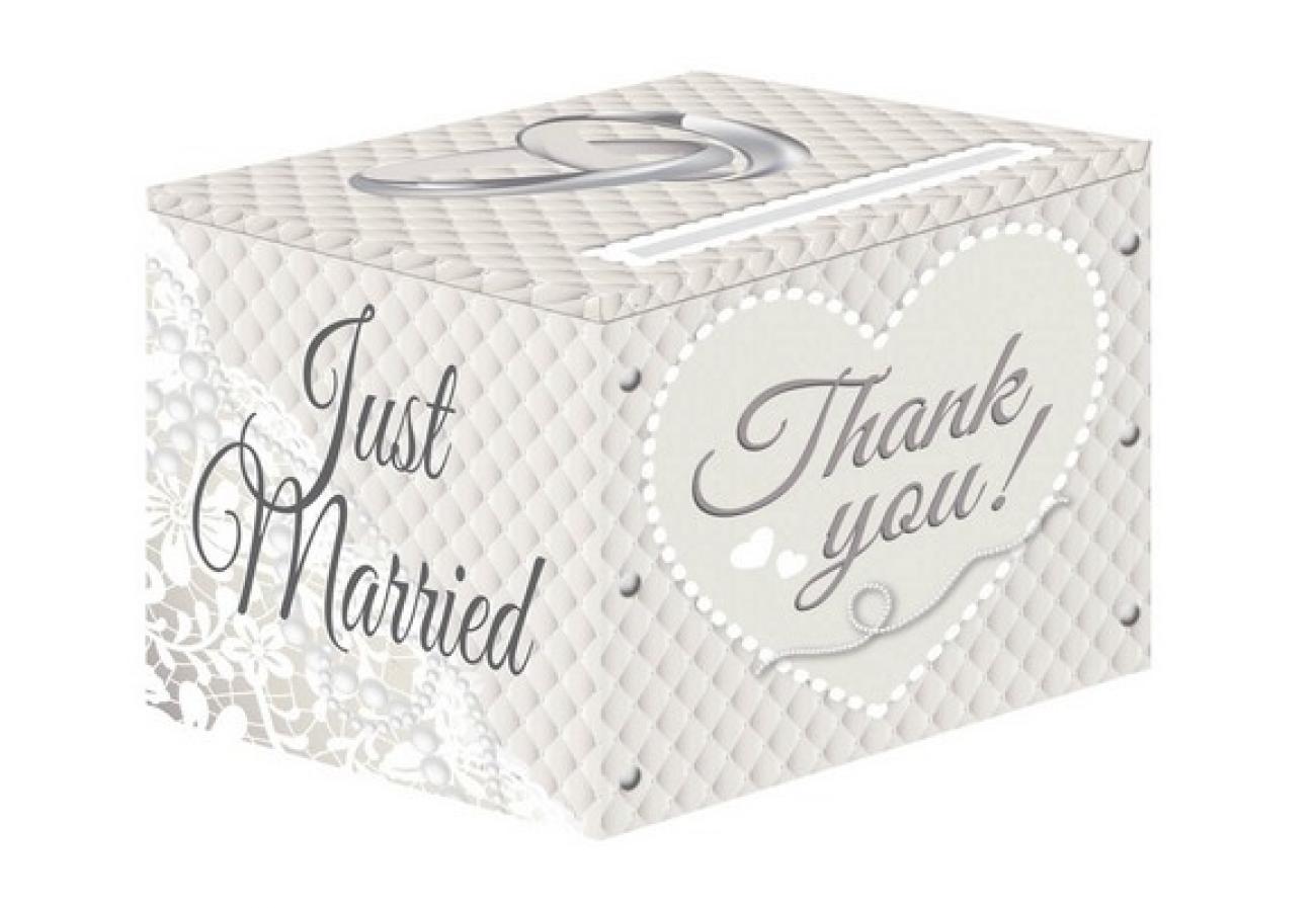 Card box 30 x 30 x 25 cm Just Married