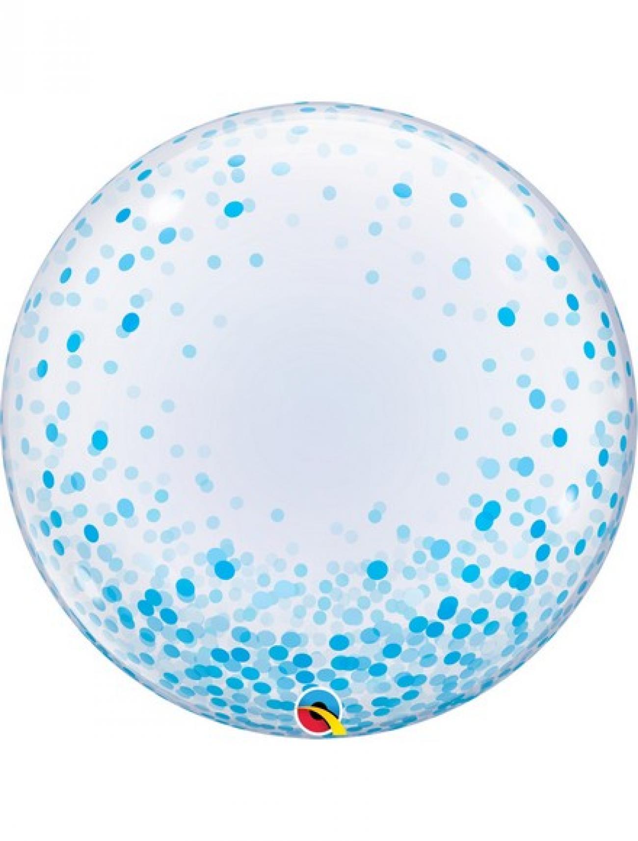 Pall. Bubble 24" - 61 cm Blue confetti dots Q