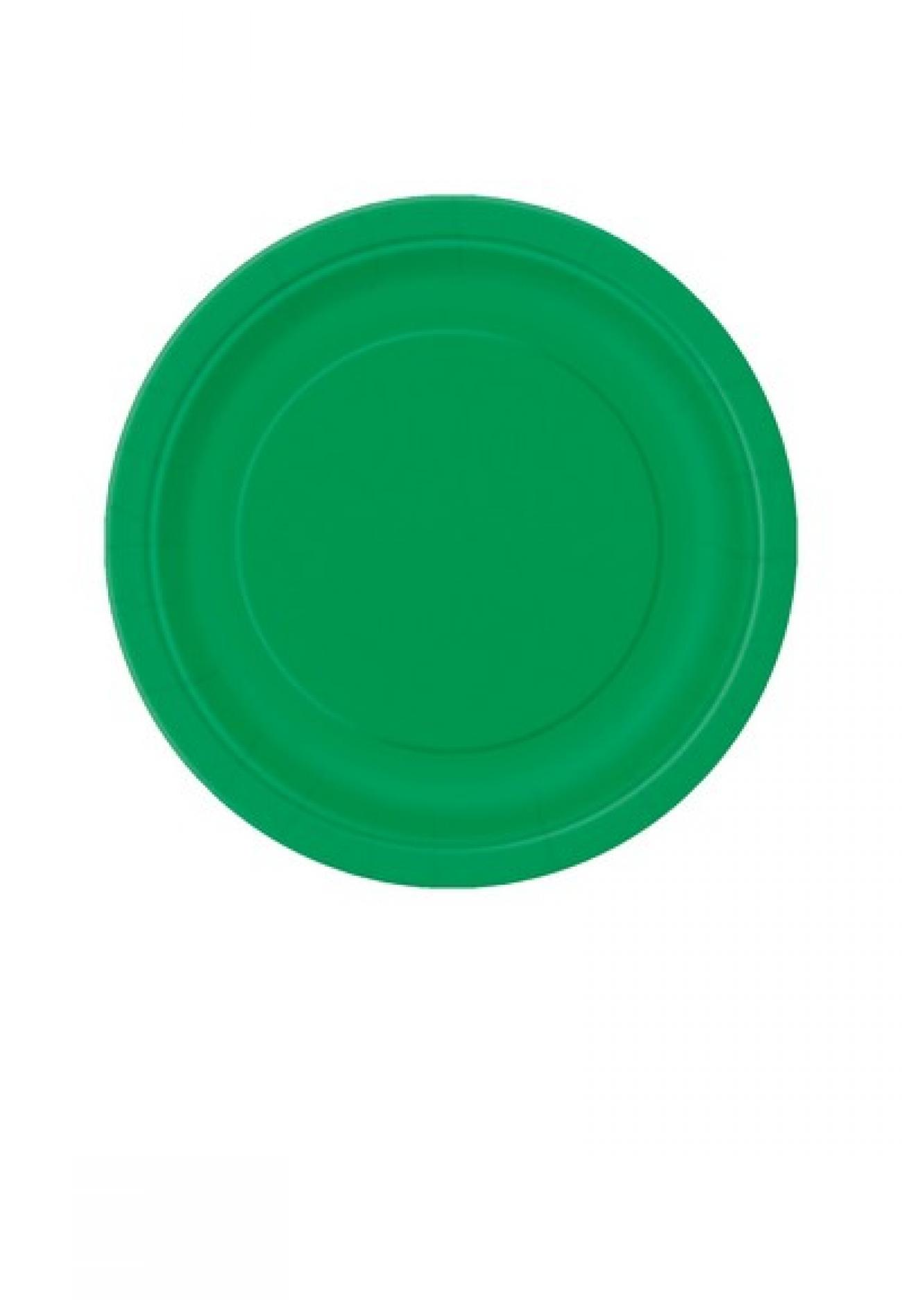 8 EMERALD GREEN 7IN PLATES SUP