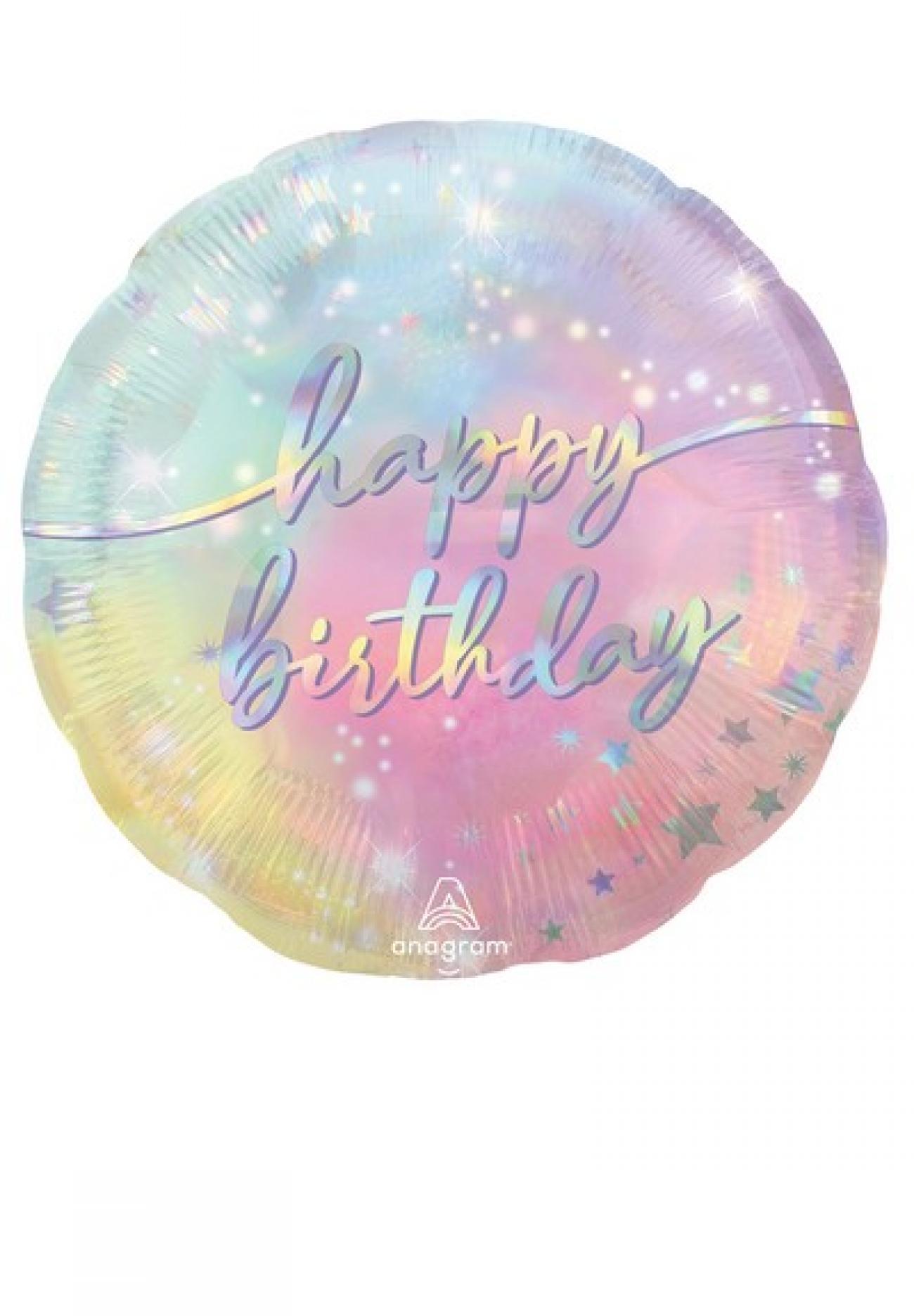 Pallone foil 43 cm Luminous Birthday