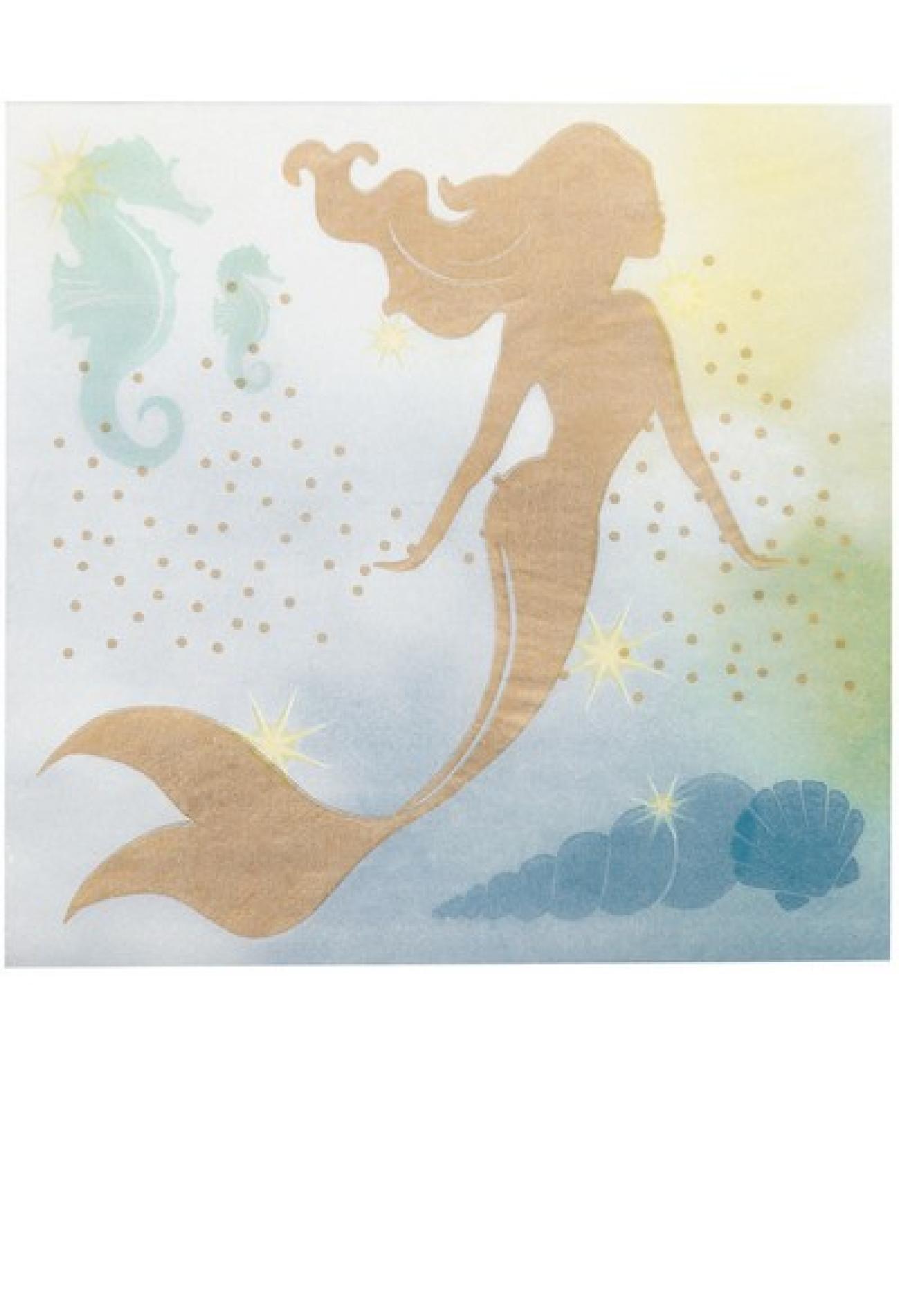 Tovagliolo 33 x 33 cm Sirena - 20 pezzi