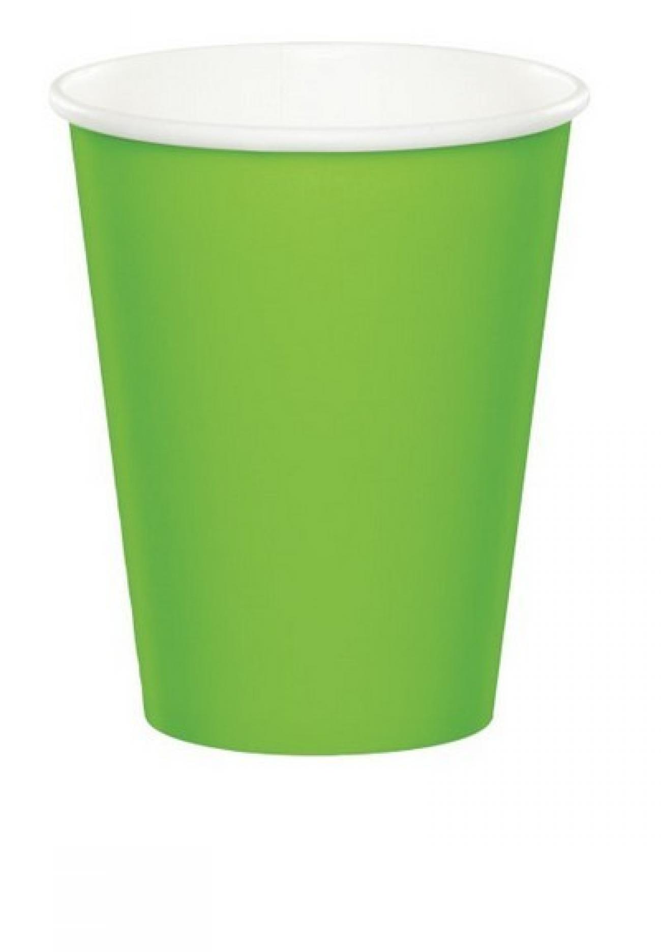 Bicchiere carta 266 ml Verde Lime 8 pz