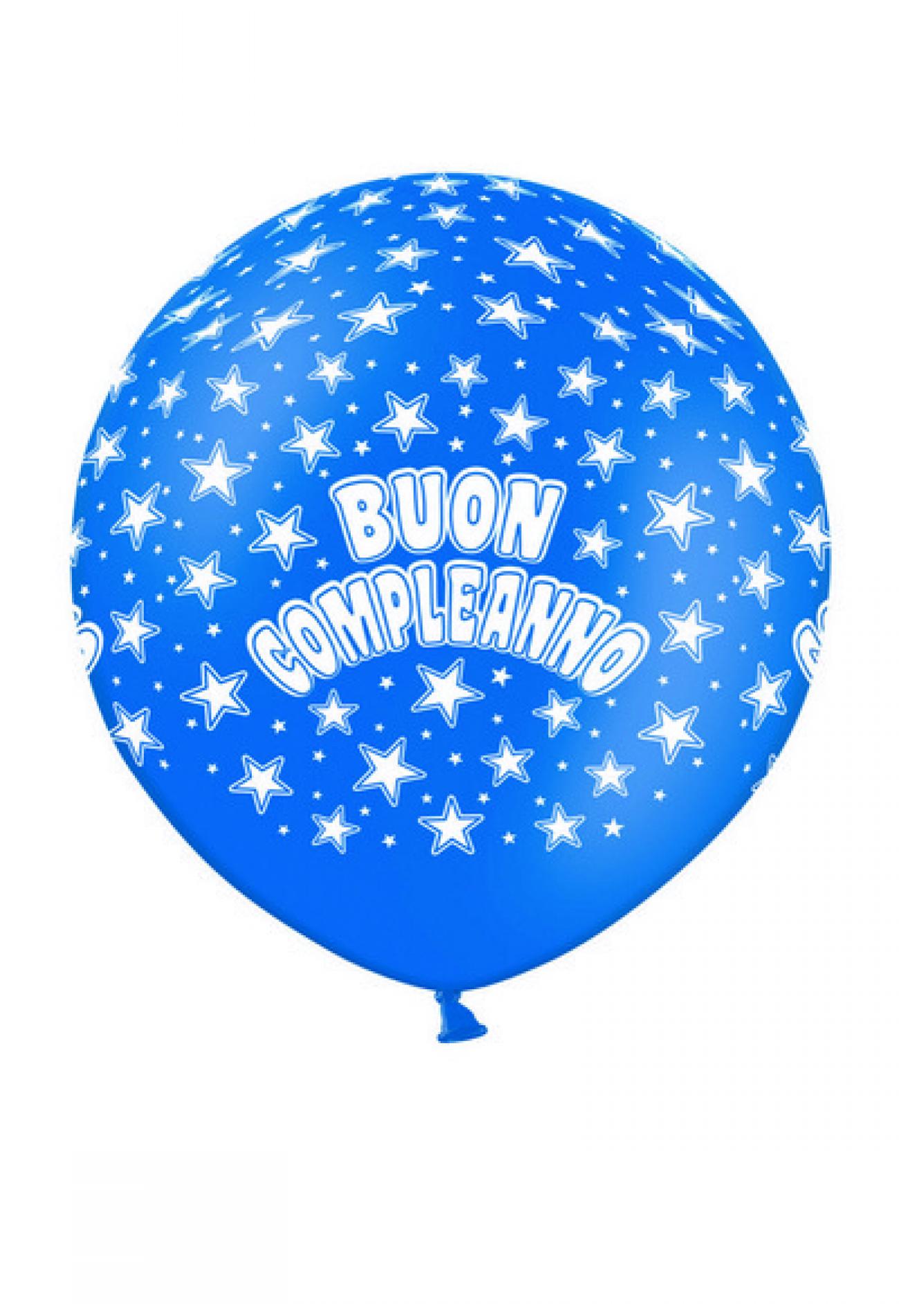 Pallone lattice 24" - 60 cm Buon Compleanno blue 022 - Professionale