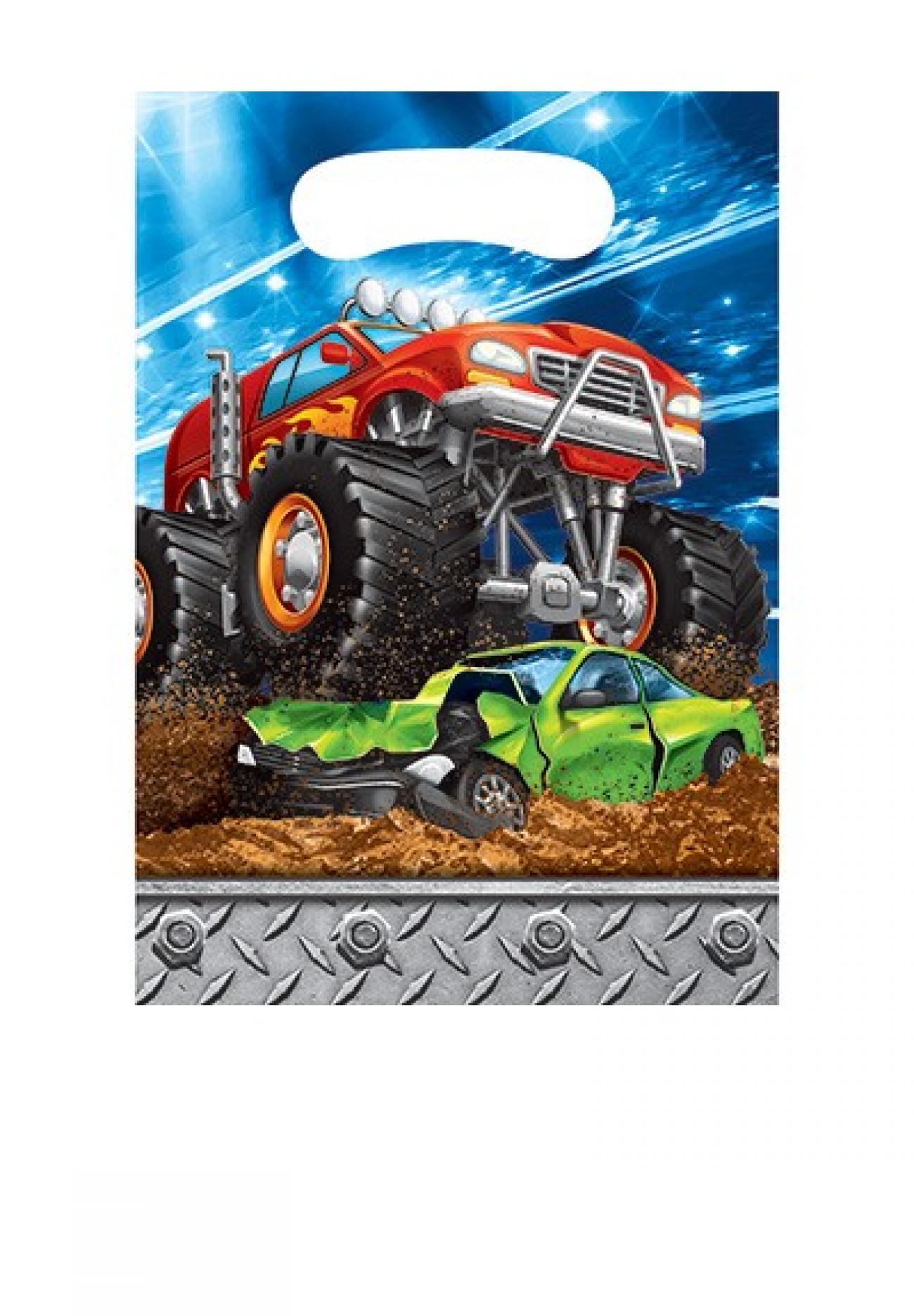 Loot Bag 23 x 16 cm Monster Truck Rally  8 pz