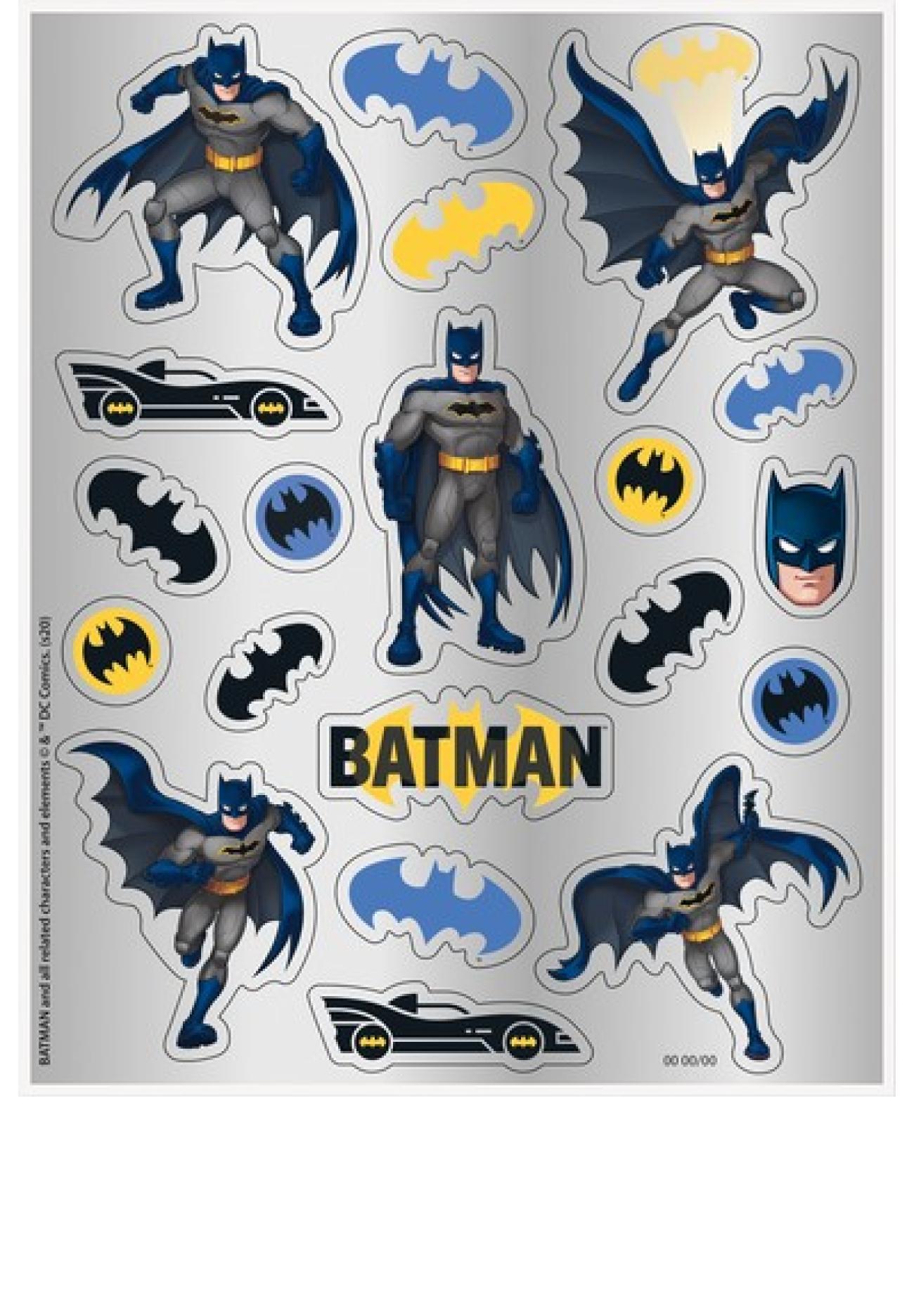 Set 4 fogli con adesivi Batman - 4 pezzi