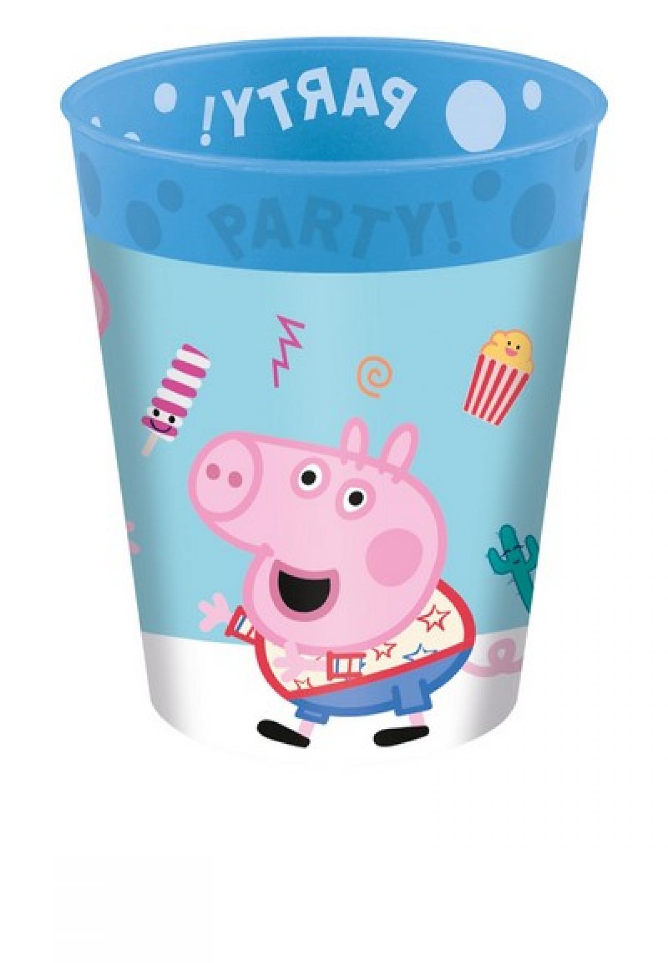 Bicchiere polipropilene RIUTILIZZABILE 250 ml Peppa Pig Messy Play