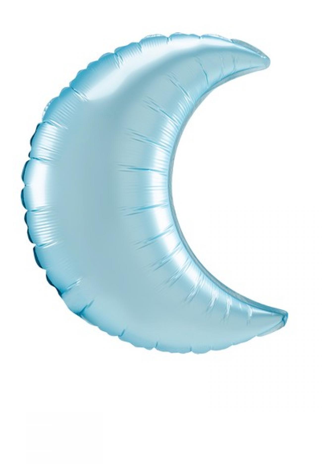 Pallone foil Crescent 35" - 89 cm Azzurro Satin