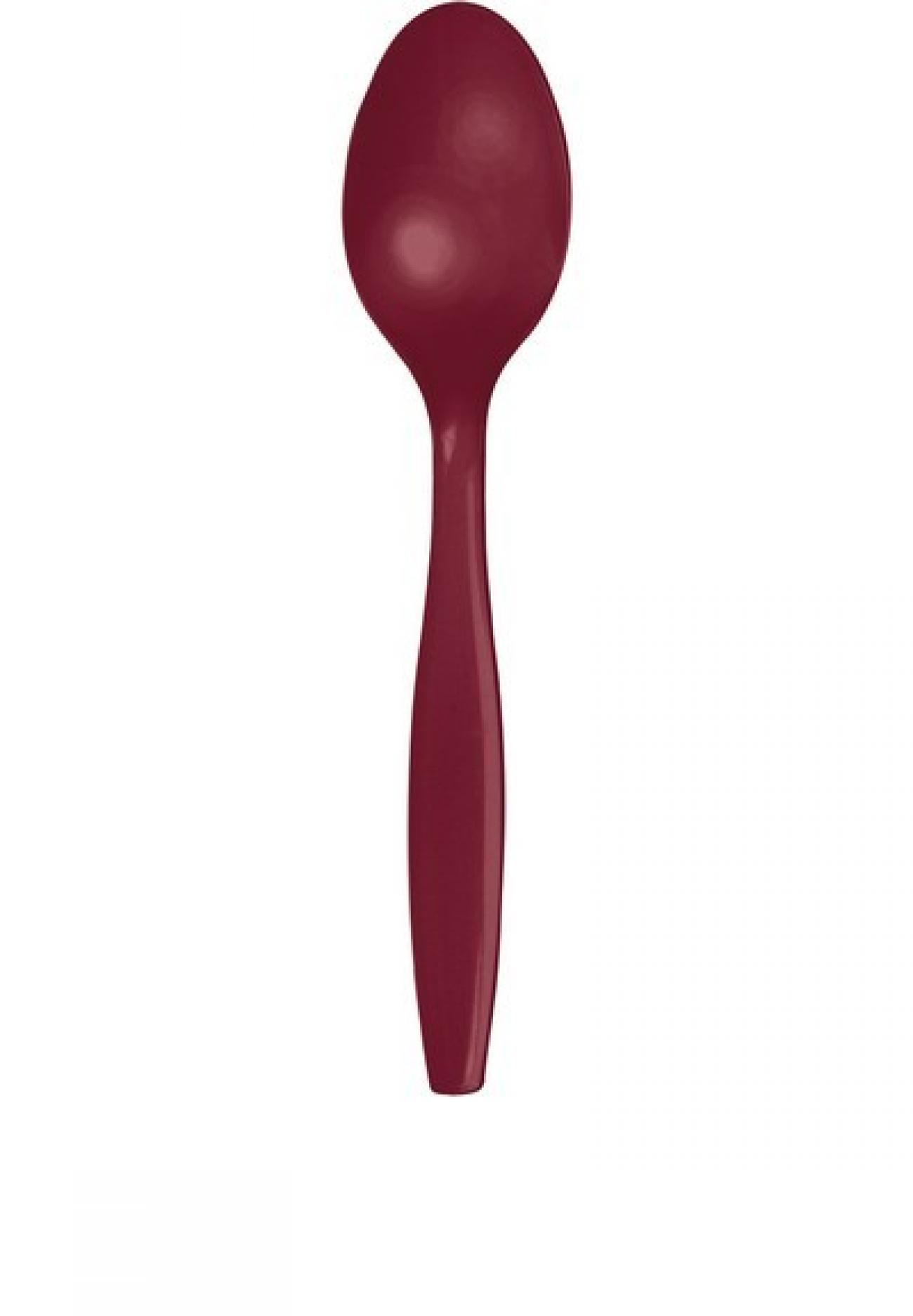 Cucchiaio plastica h. 15,5 cm Bordeaux Burgundy  24 pz