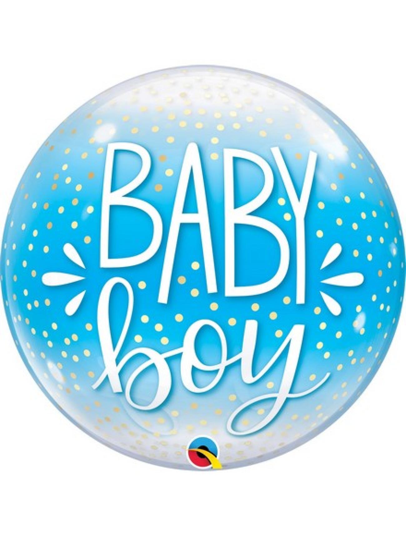 Pallone Bubble 22"-56 cm Baby Boy