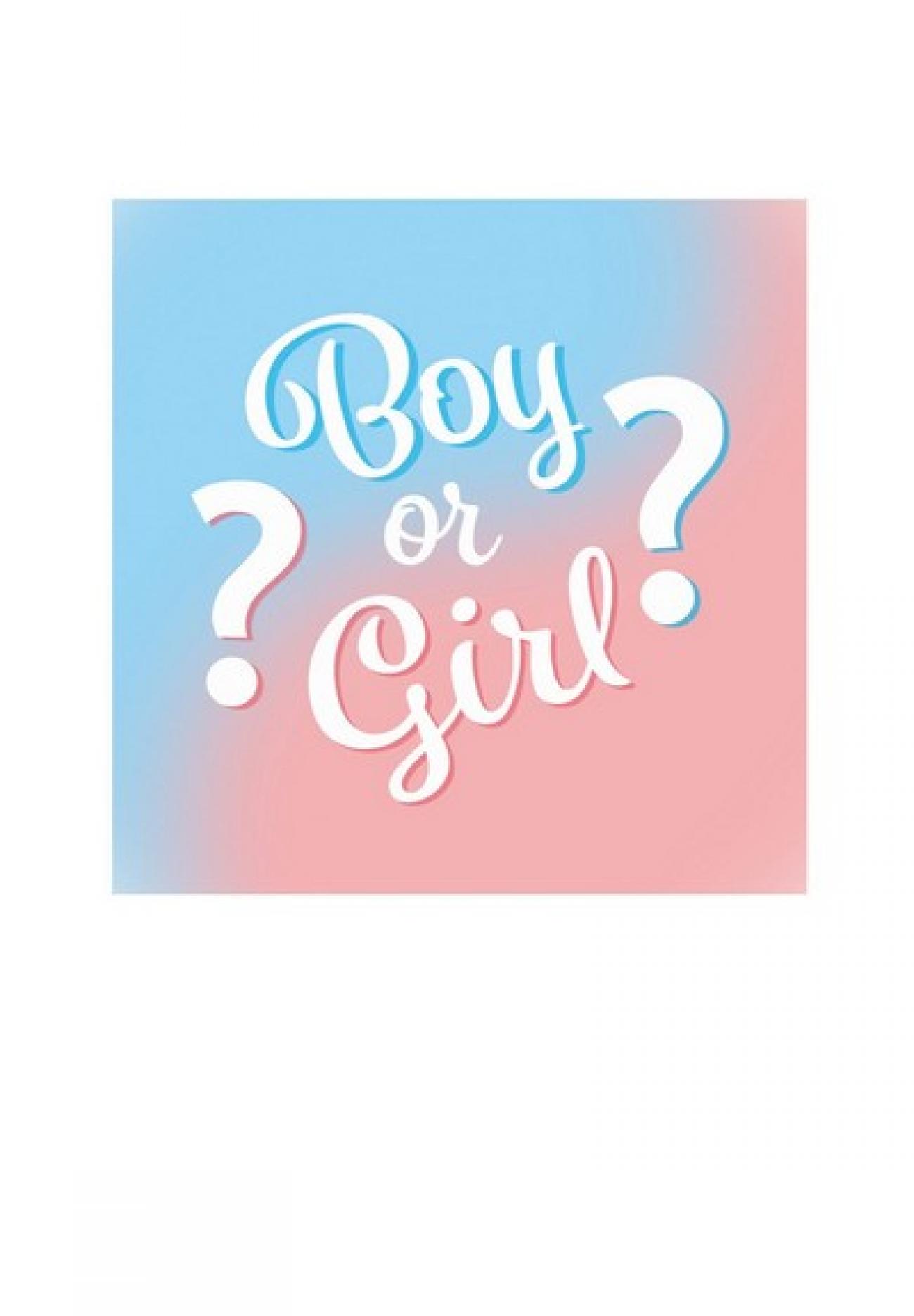 Tovagliolo 25 x 25 cm Baby Gender Reveal Boy or Girl?