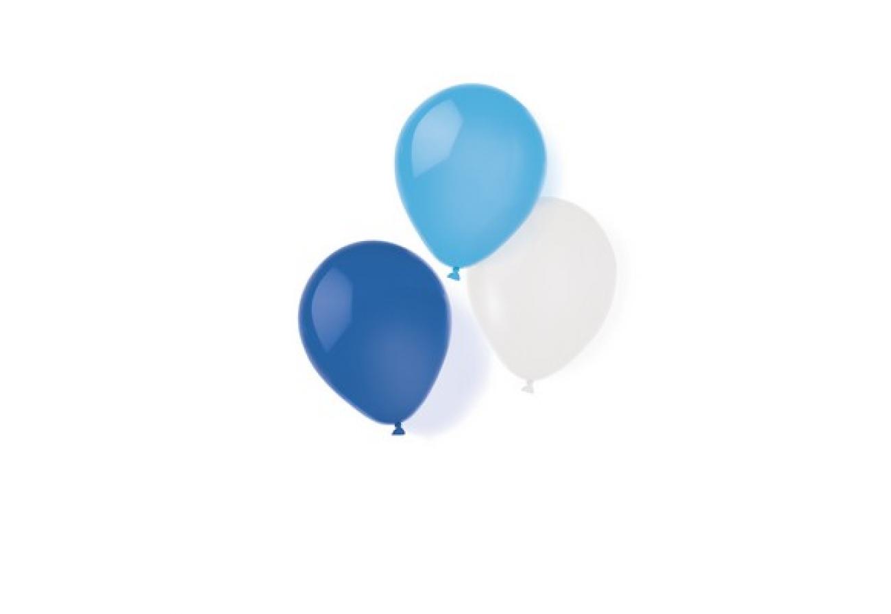 8 Latex Balloons Sky Blue 25,4 cm/10"