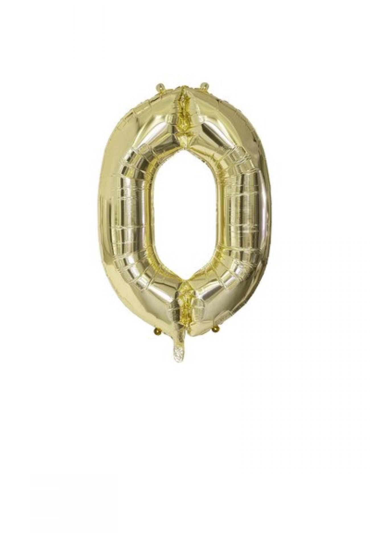 Pc. Foil balloon '0' gold (86 cm)