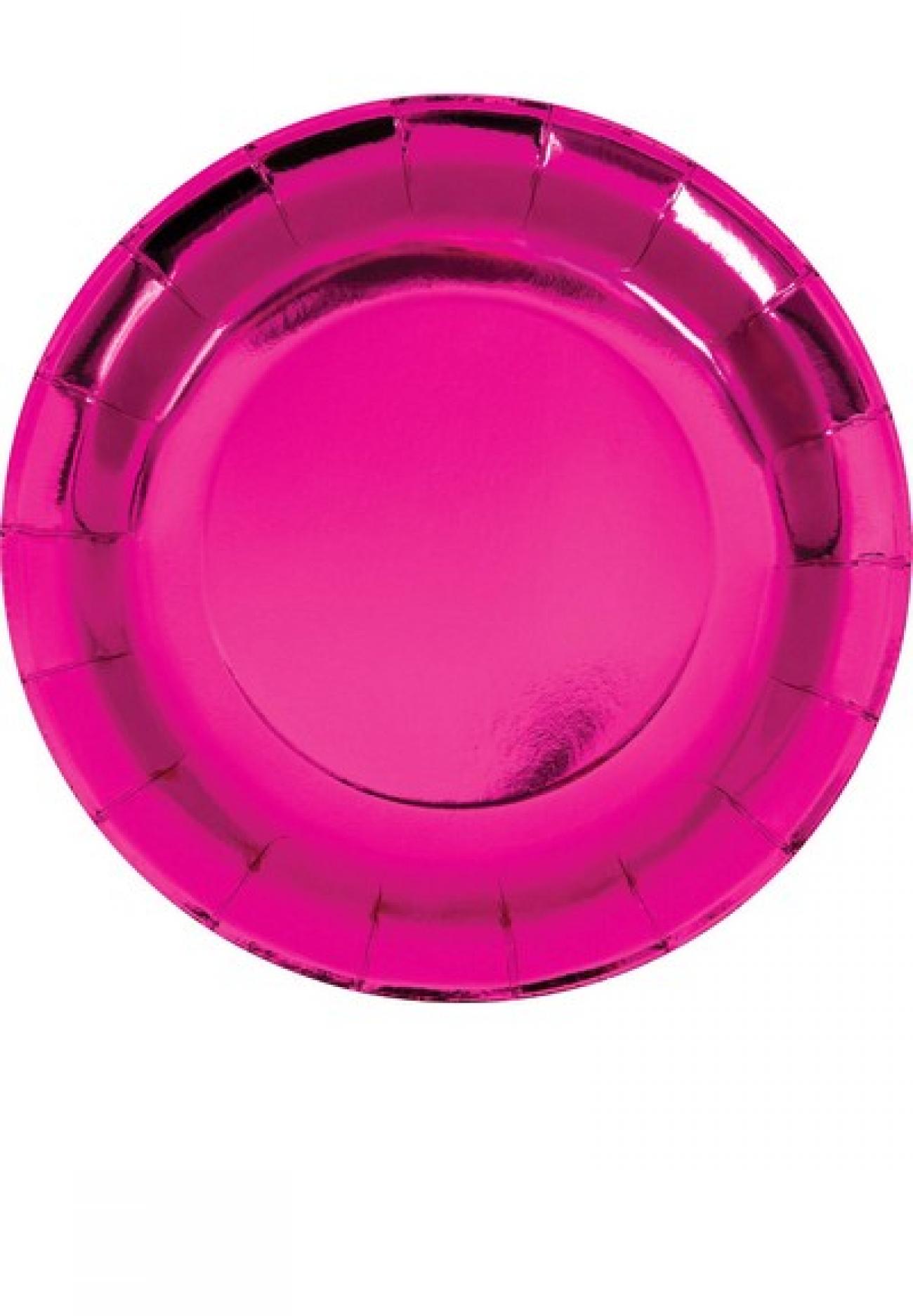 Piatto 12/8CT FOIL PINK 8 pz