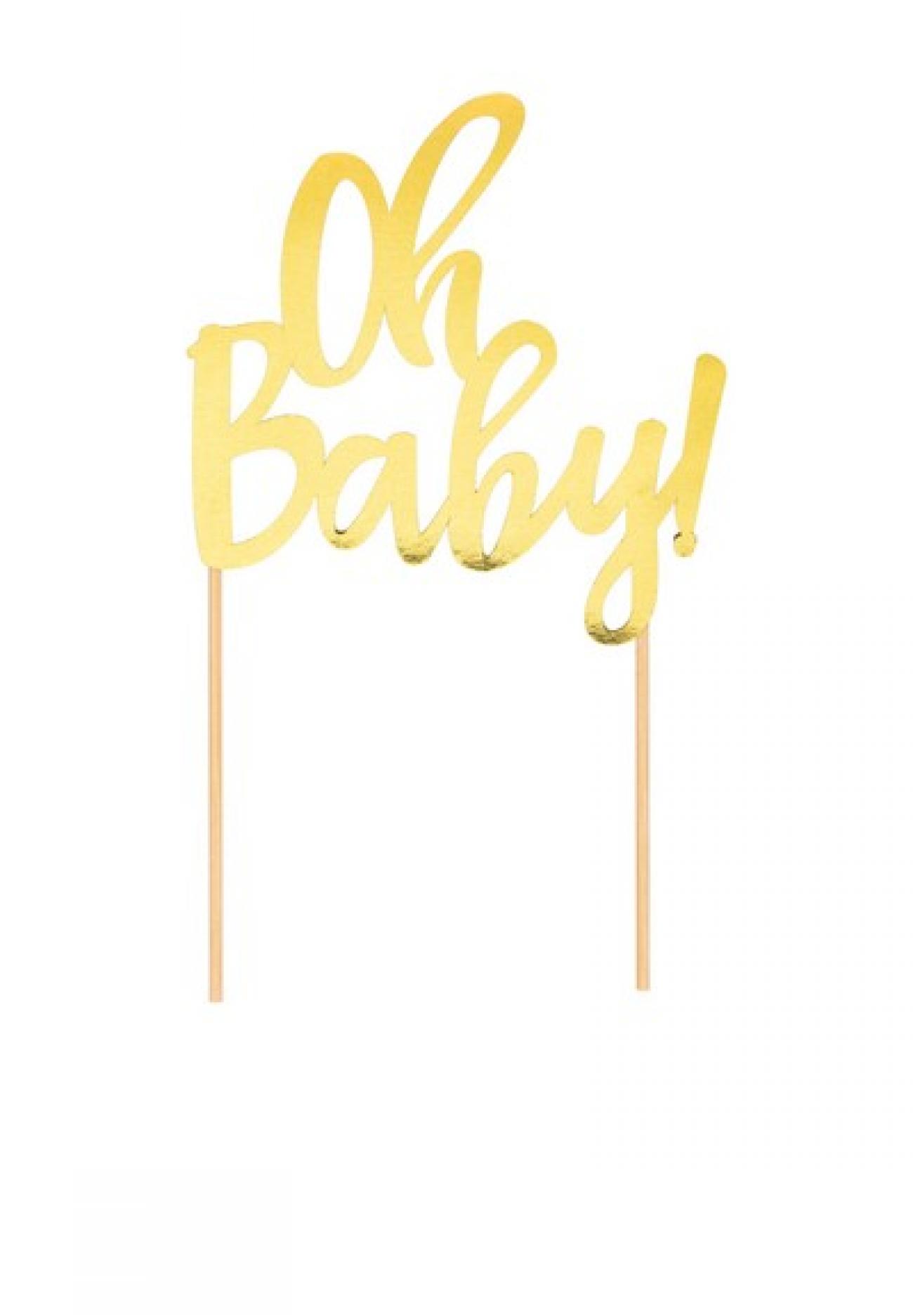 Decorazione Oh Baby oro 20 x 14 cm #03/21