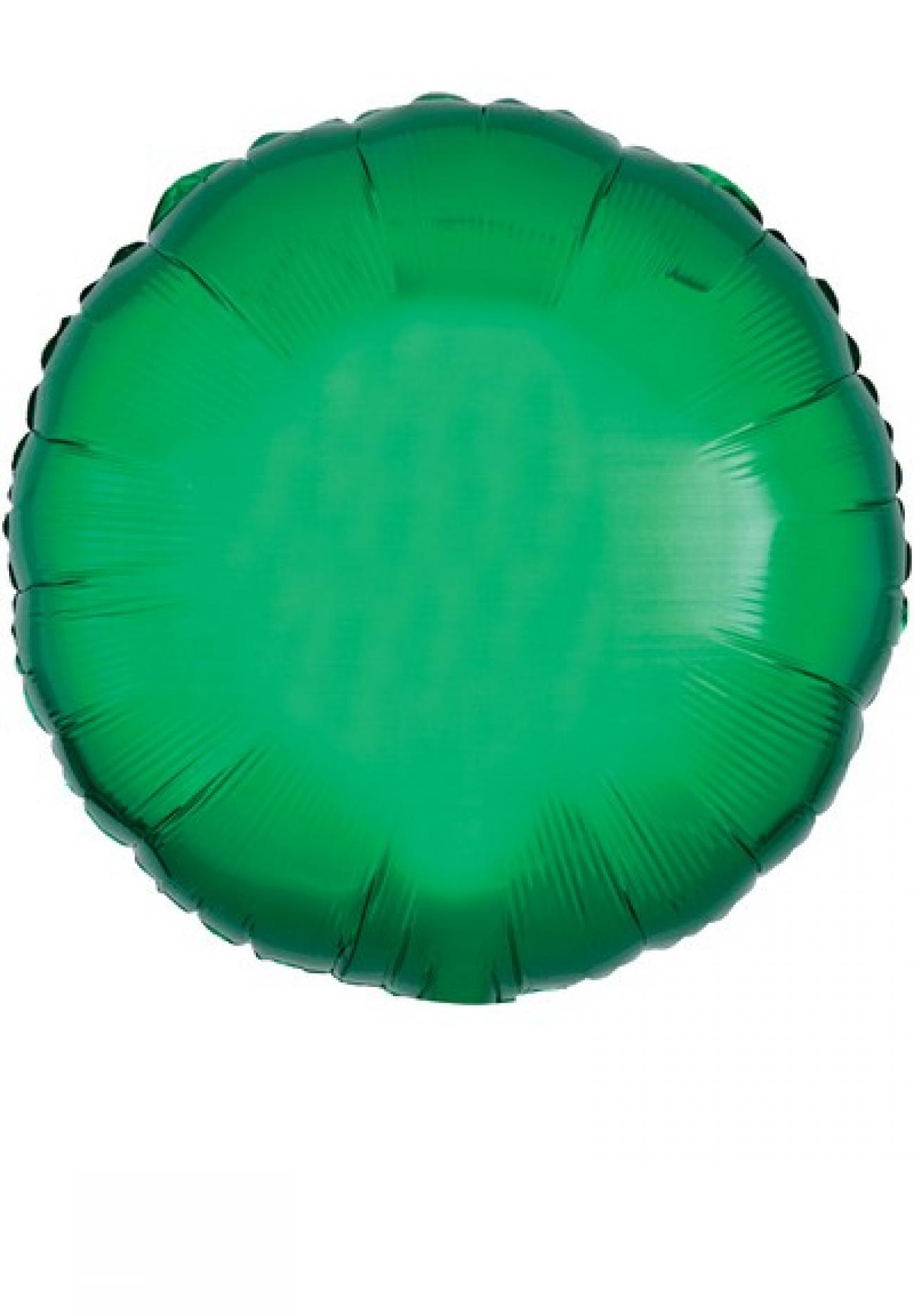 Pallone foil 17" - 42 cm Tondo Verde Smeraldo CONFEZIONATO SINGOLARMENTE