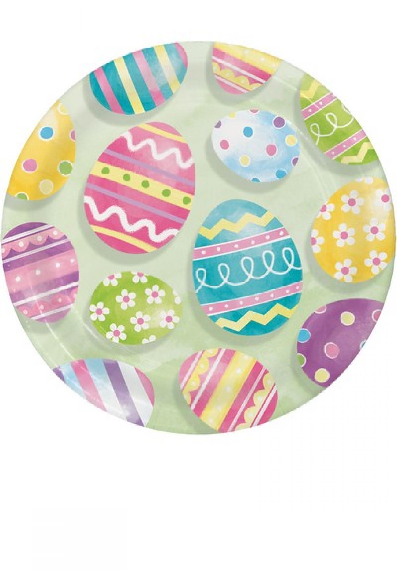 Piatto carta 23 cm Eggsciting Easter 8 pz