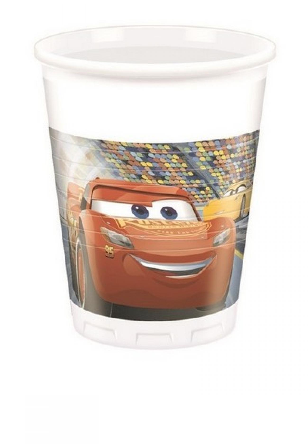 Bicchiere plastica 200 ml Cars 3 SUP 8pz