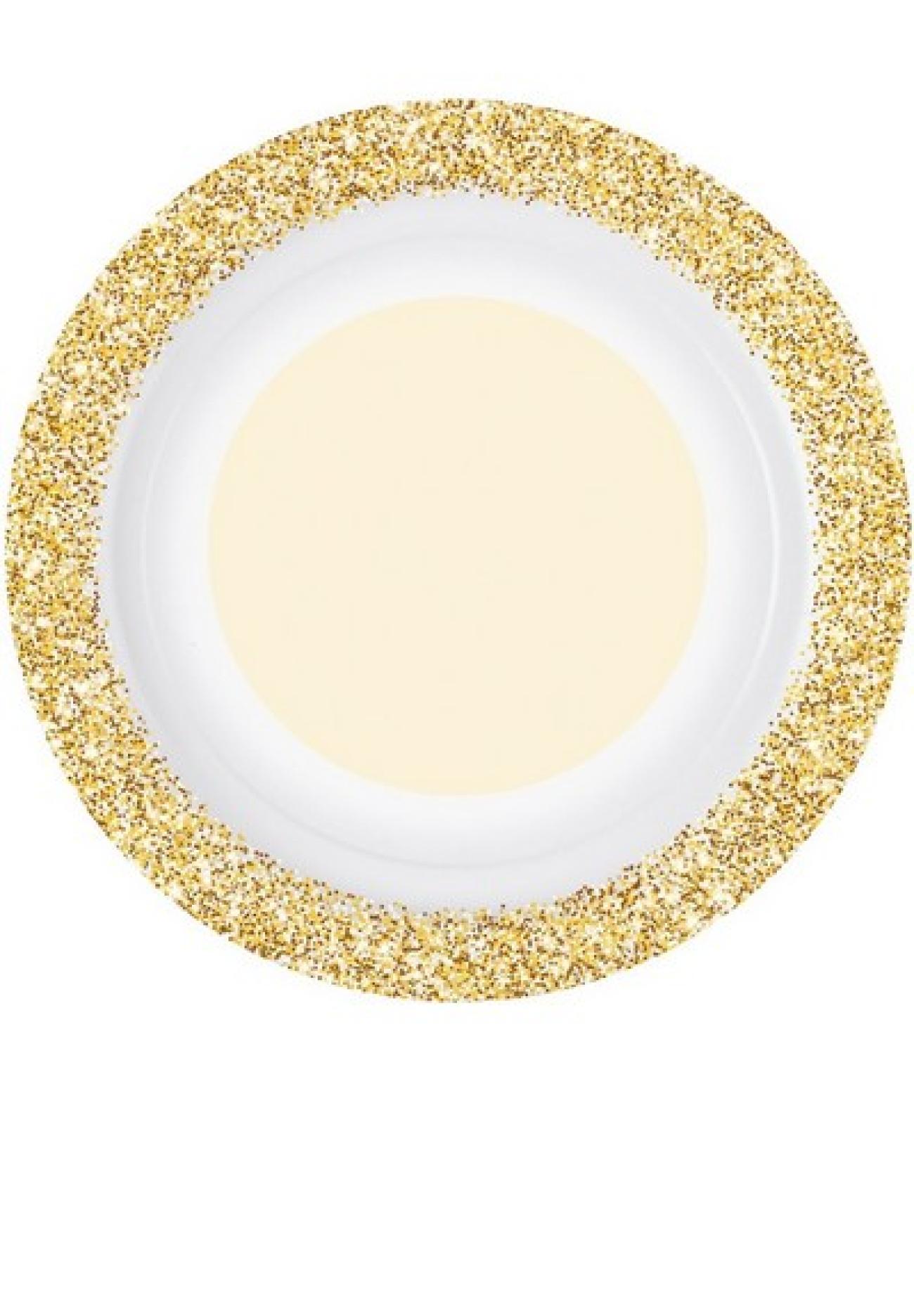 Piatto carta ? 26 cm Glitter Oro - 8 pezzi