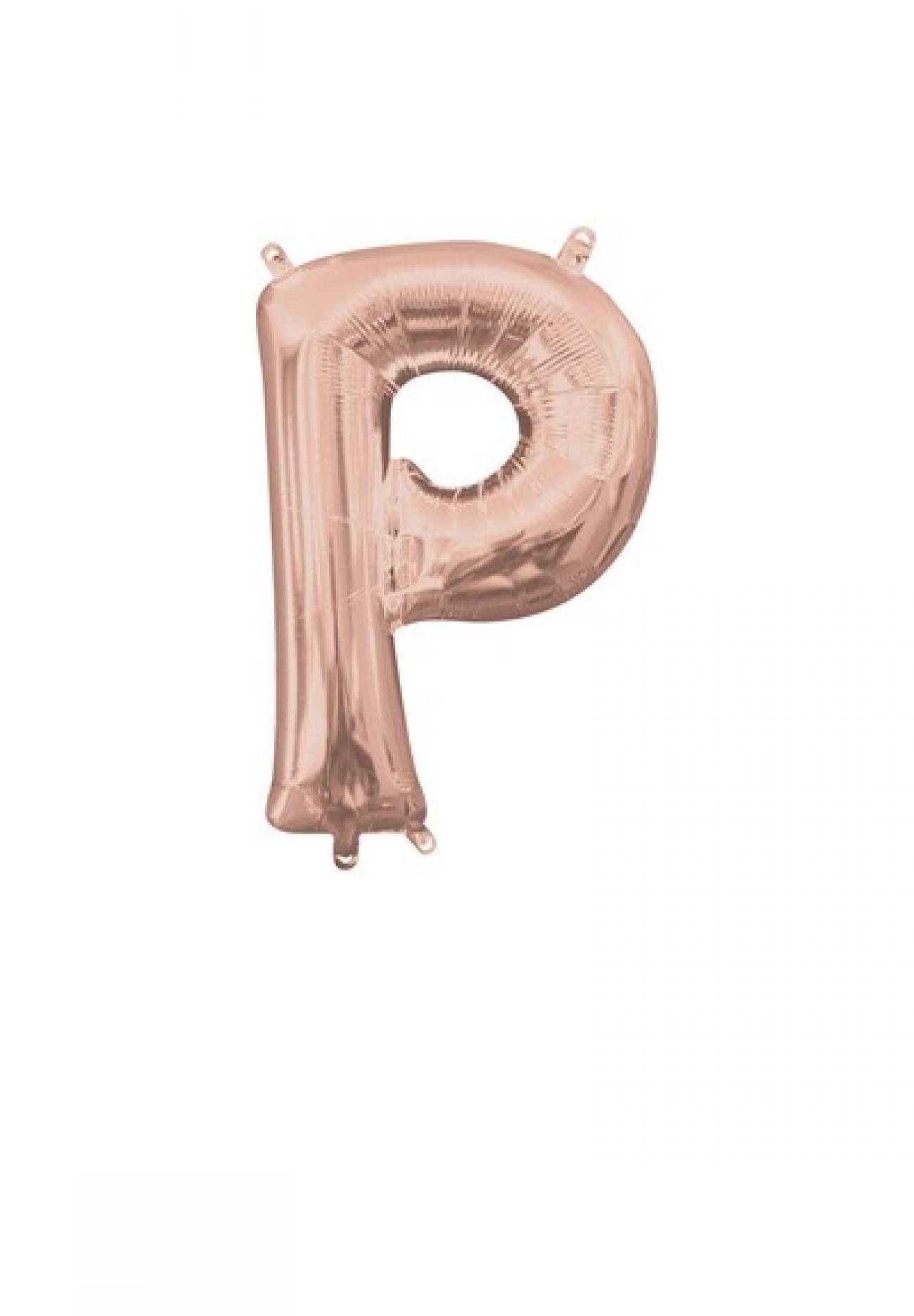 Pallone foil 14" - 36 cm Lettera P Rose Gold