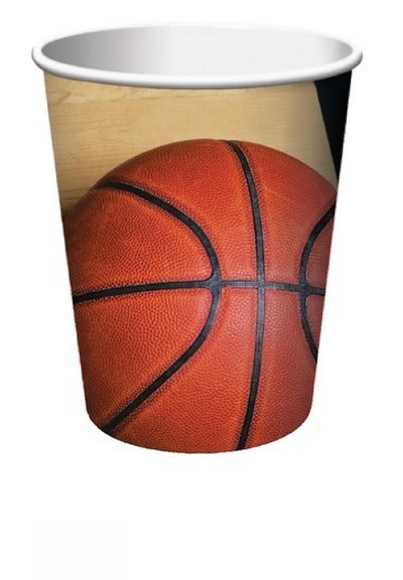 Bicchiere carta 266 ml, Basket Fanatic 8 pz