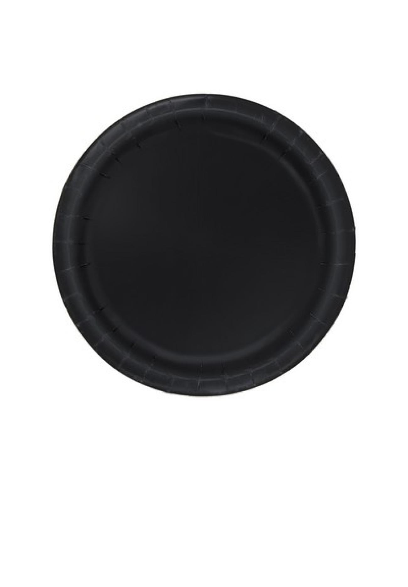 8 MIDNIGHT BLACK 7" PLATES SUP - 8 pezzi