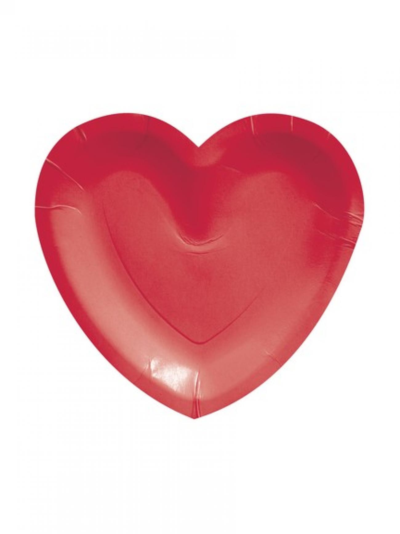 Piatto 20 cm. RED HEART  8 pz