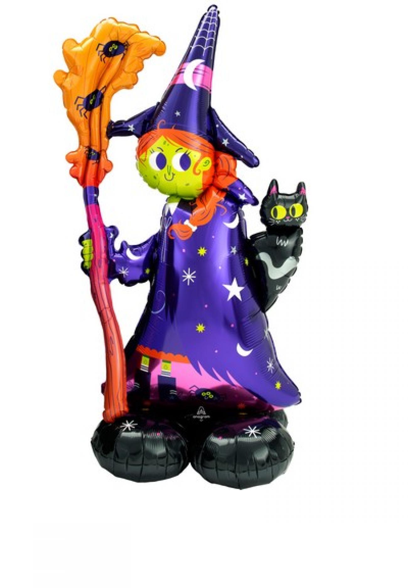 Pallone foil AirLoonz Scary Witch 60x139 cm