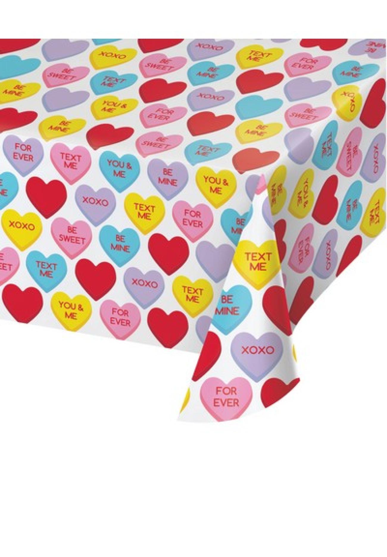 Tovaglia plastica 137 x 259 cm Candy Hearts