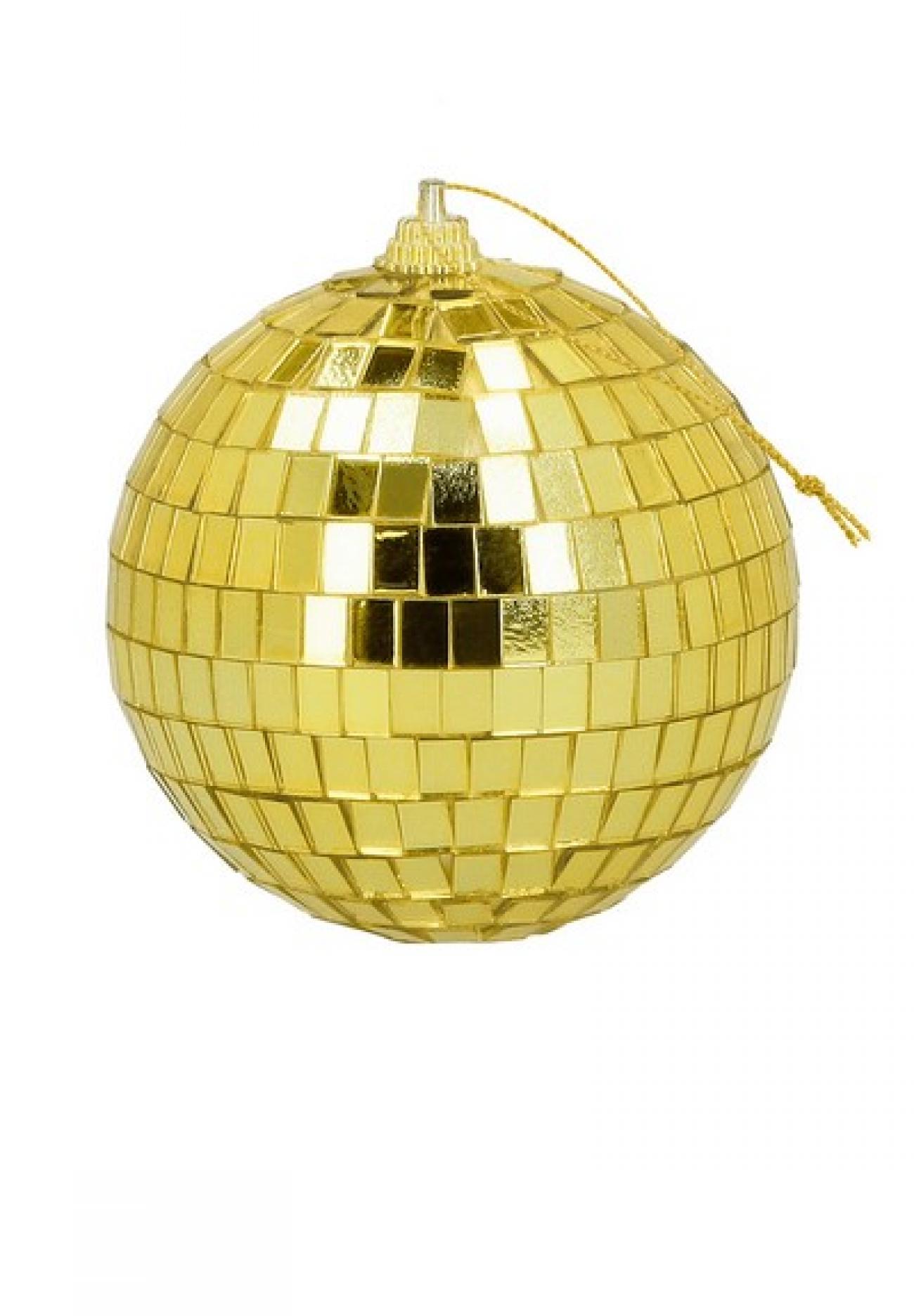 Set 6 Disco balls gold (