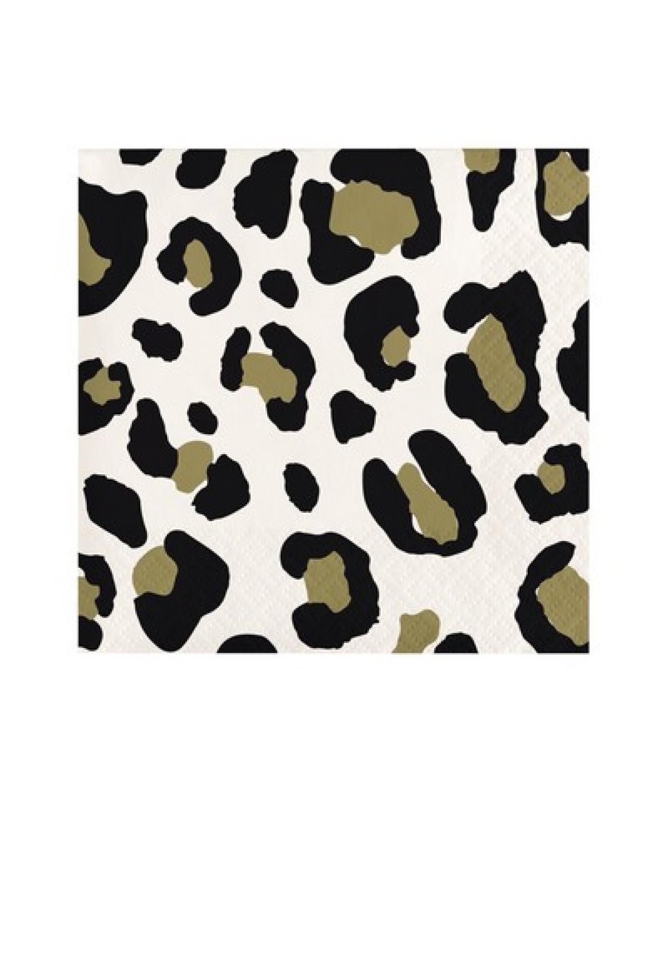 Tovagliolo 25 x 25 cm Leopard - 16 pezzi