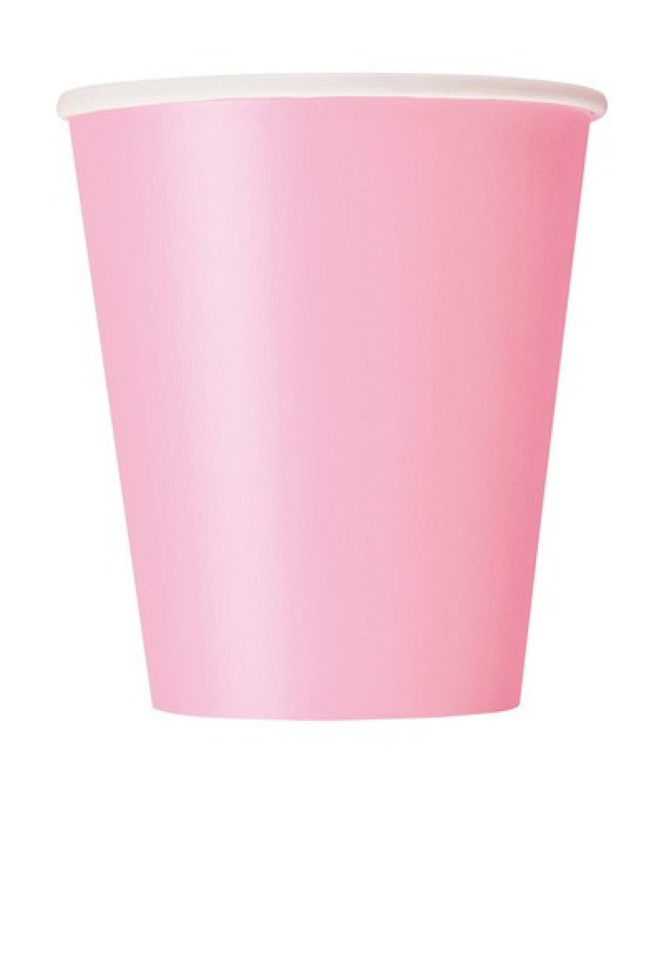 Bicchiere carta 266 ml Rosa Pastello - 14 pezzi