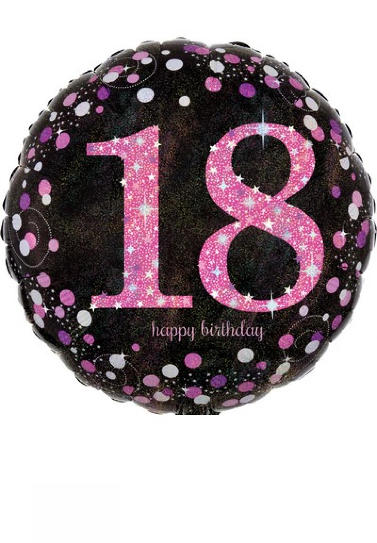 Pallone foil standard 17" - 42 cm Pink Celebration 18