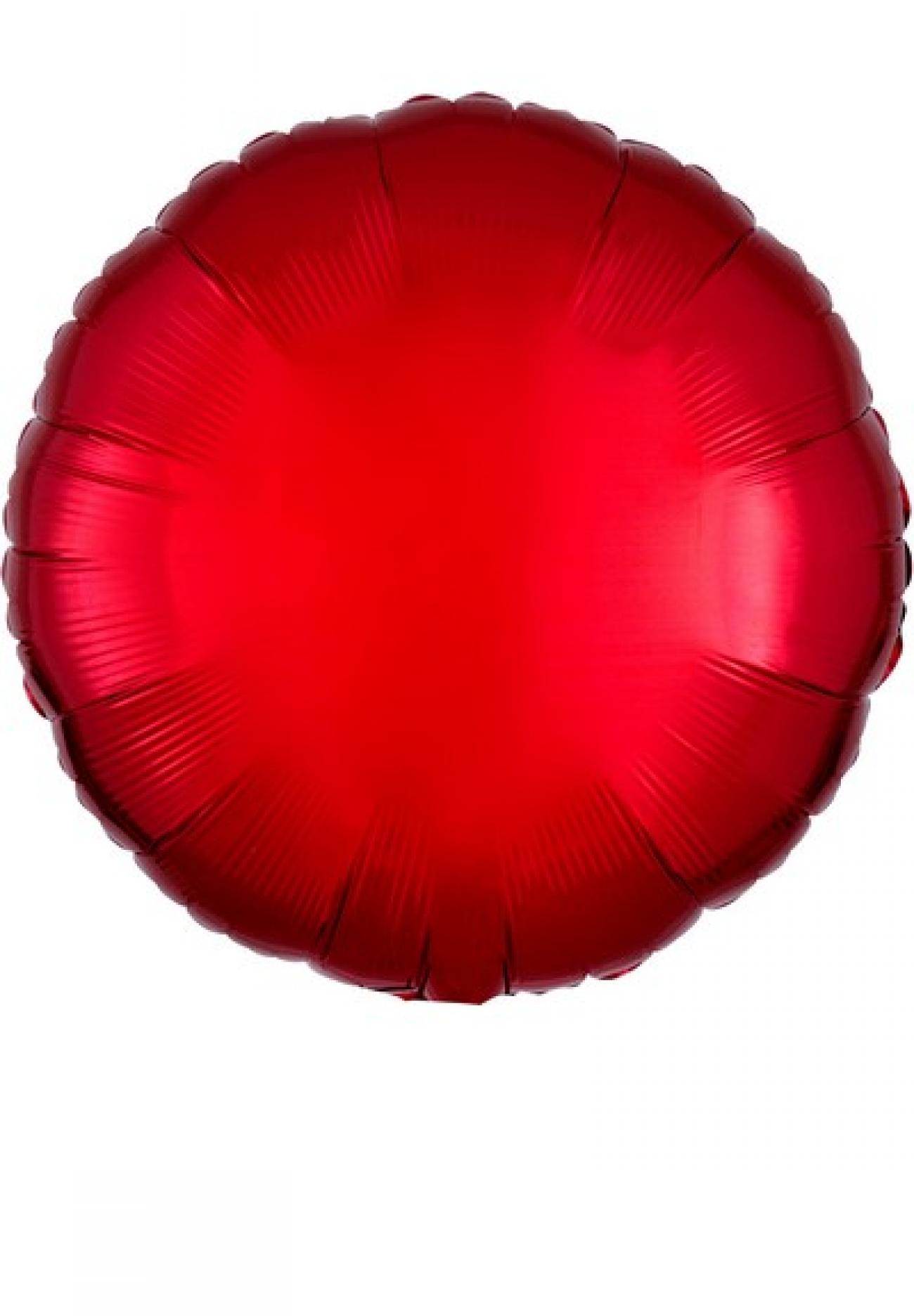 Pallone foil 17" - 42 cm Tondo Rosso CONFEZIONATO SINGOLARMENTE