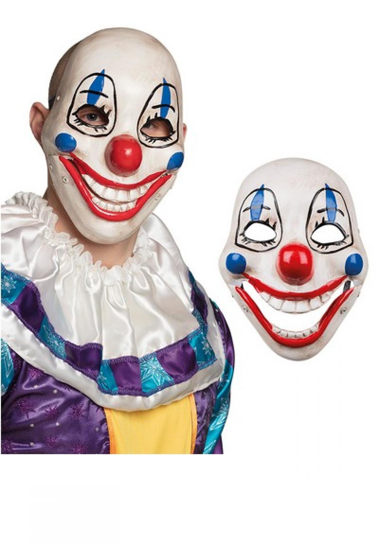 Maschera PVC con mascella mobile Scary Clown