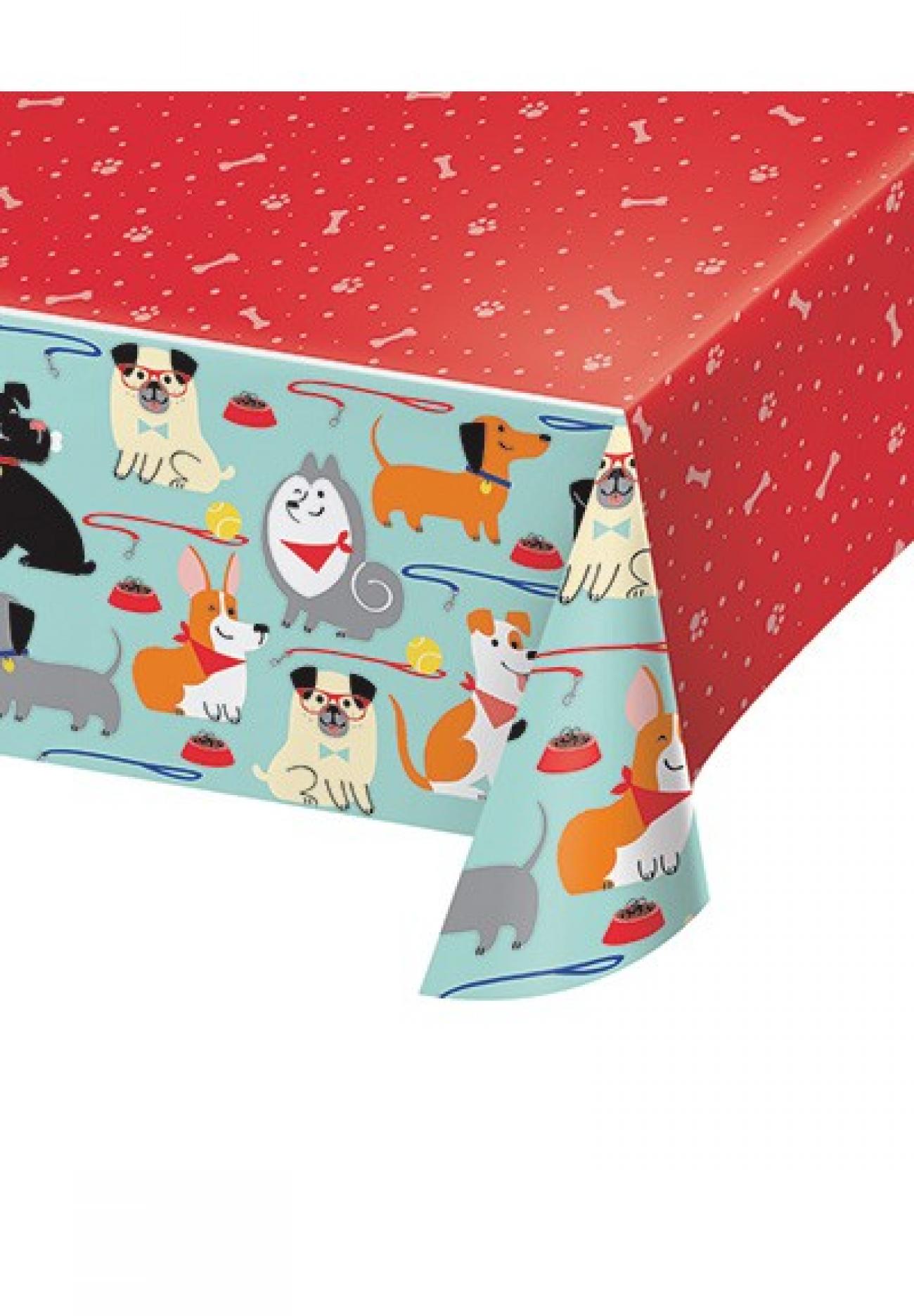 Tovaglia plastica 137 x 259 cm Cani - Dog Party