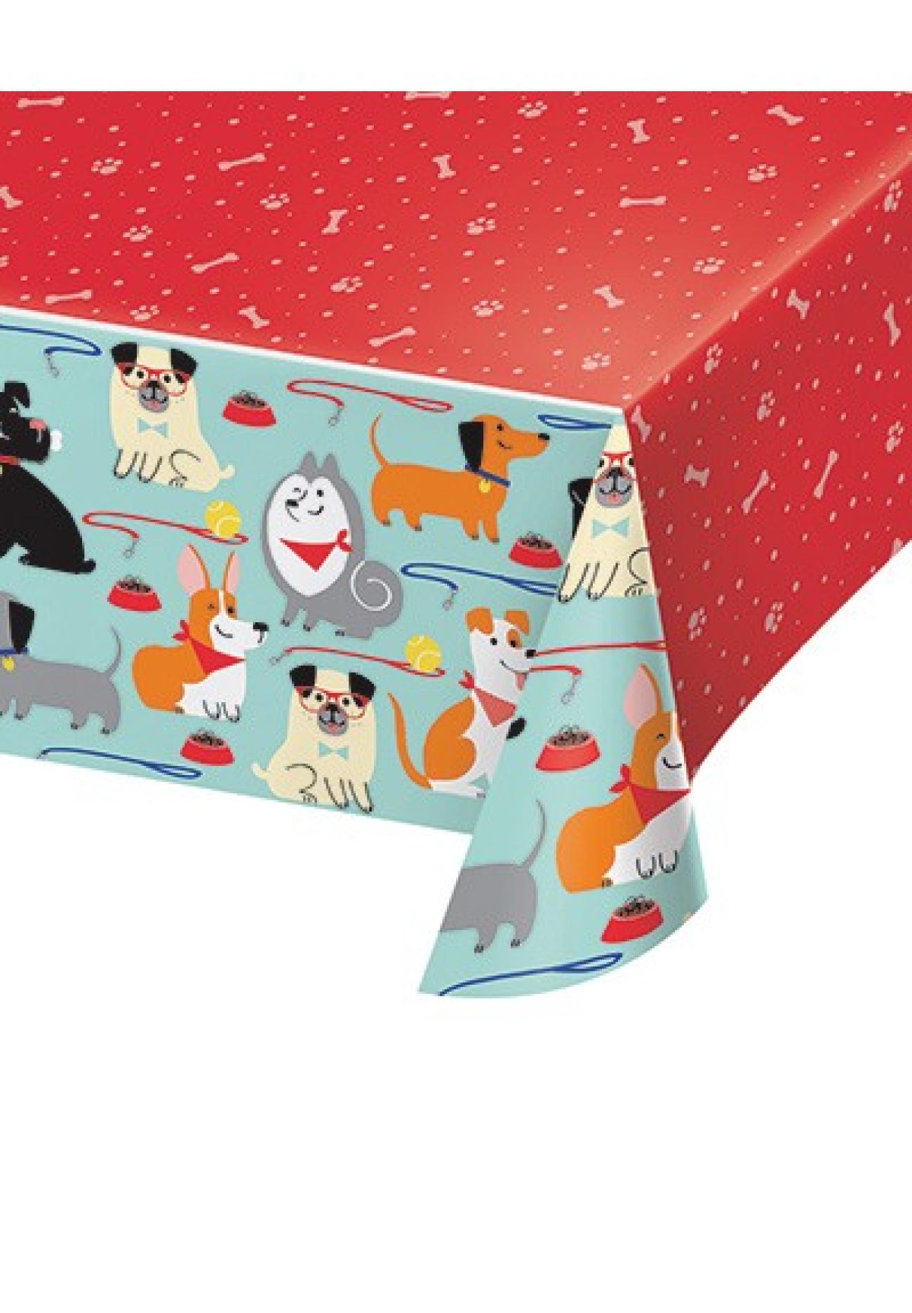 Tovaglia plastica 137 x 259 cm Cani - Dog Party