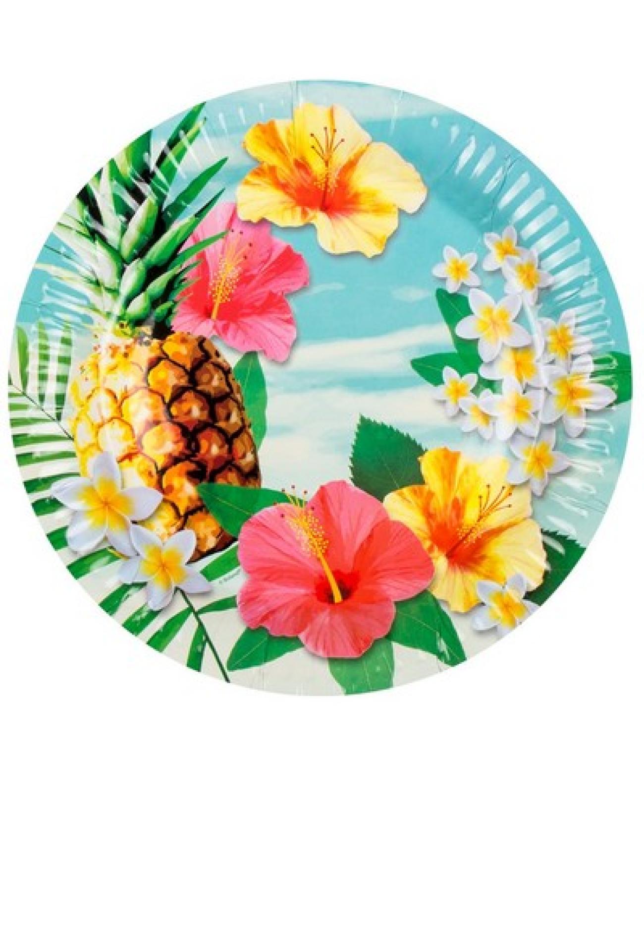 Piatto 23 cm Hawaian Paradise - 10 pezzi