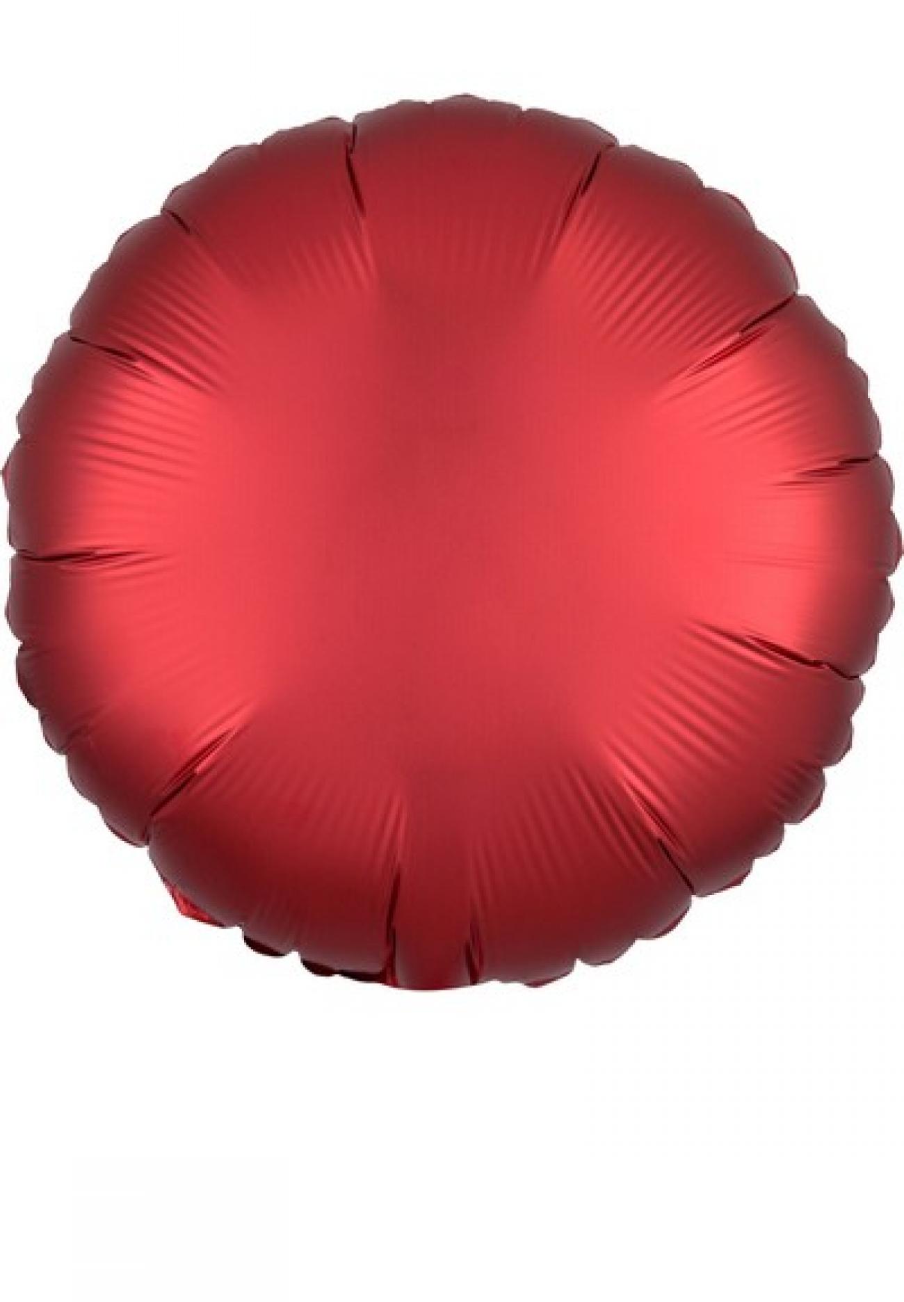 Pallone foil 17" - 42 cm tondo SATINATO Rosso Sangria