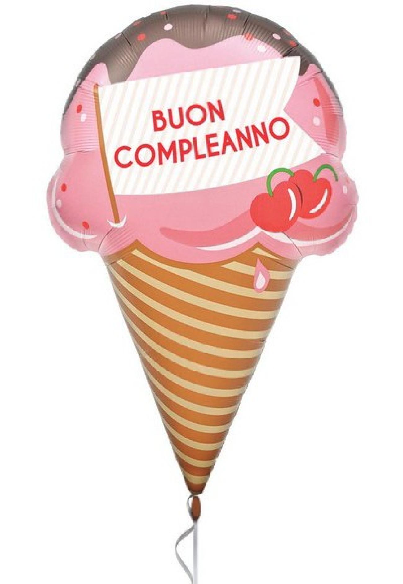 Pallone foil Supershape 31" - 79 cm Buon Compleanno Gelato