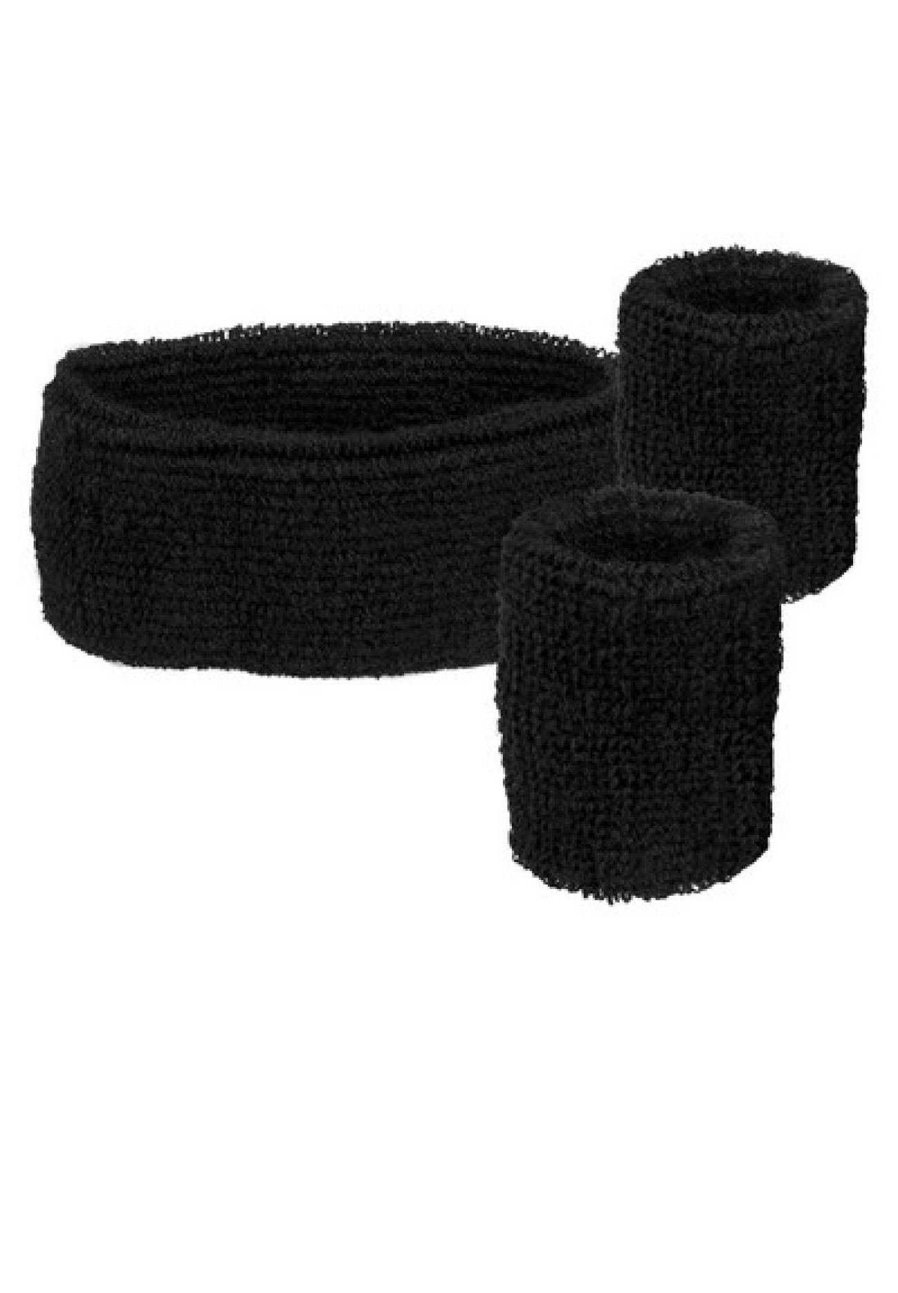 Set 3 Sweatbands black