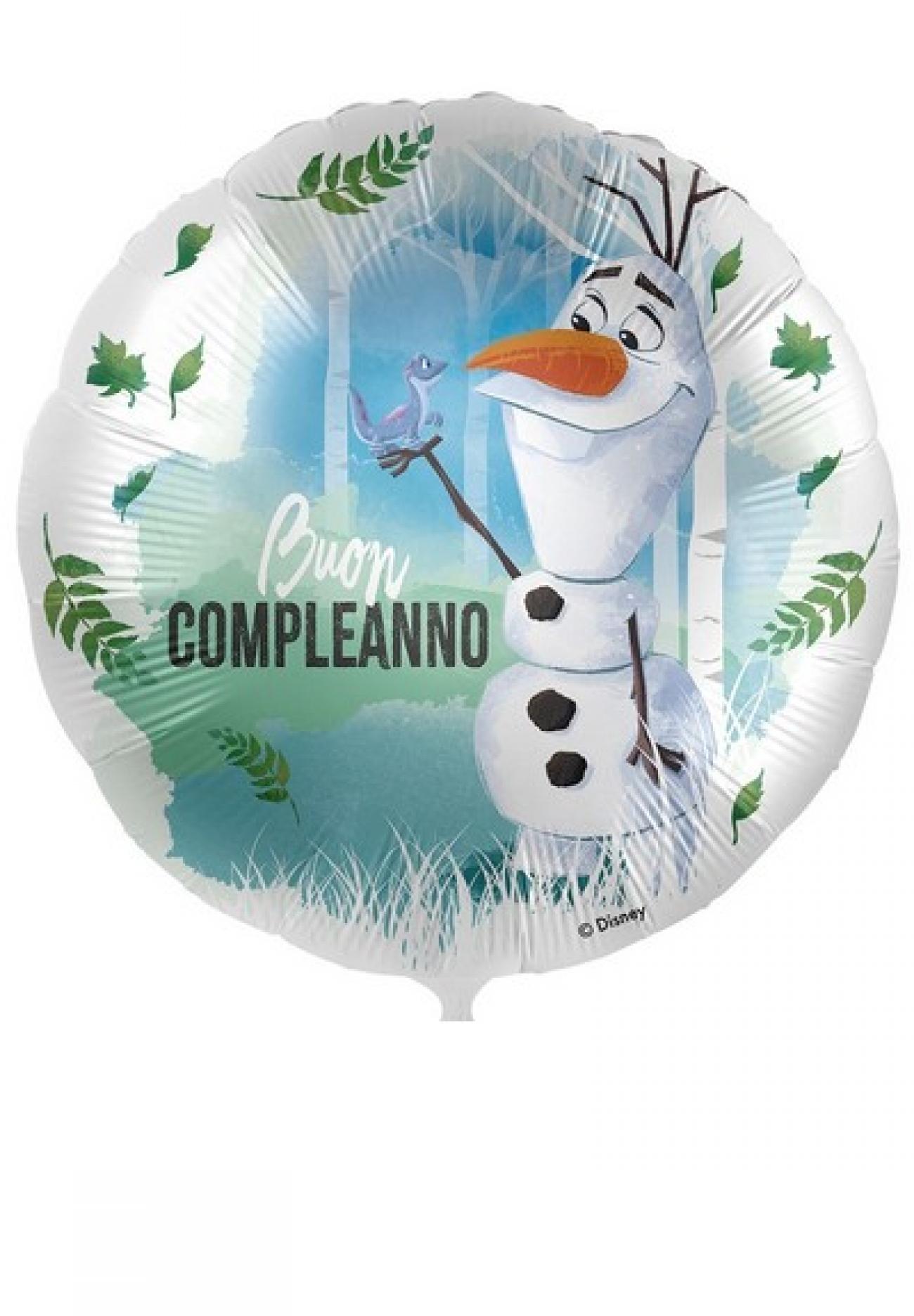 Pallone foil standard 17" - 42 cm Buon Compleanno Frozen Olaf