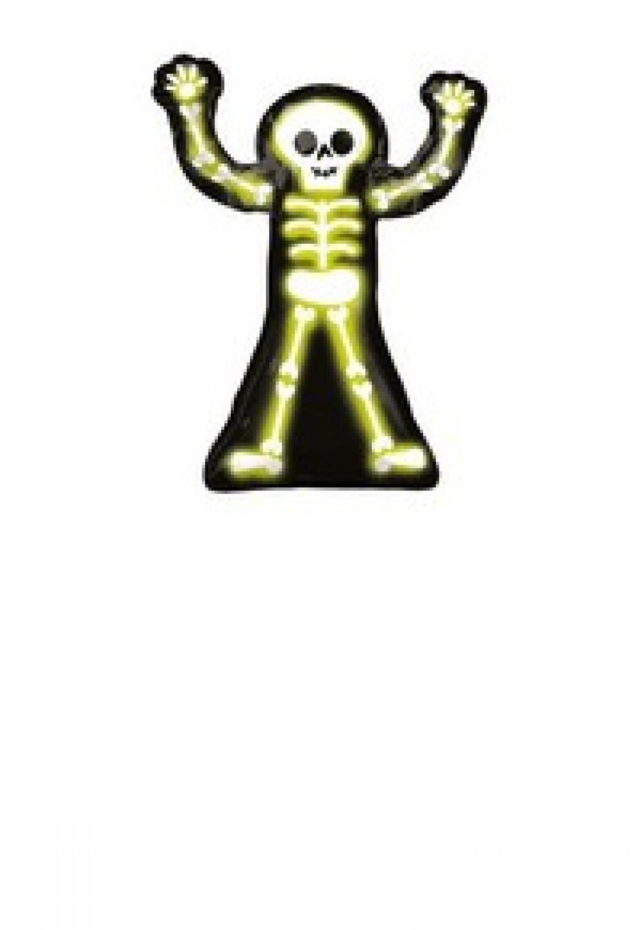 Pallone foil Minishape 22 x 25 cm Neon Skelly