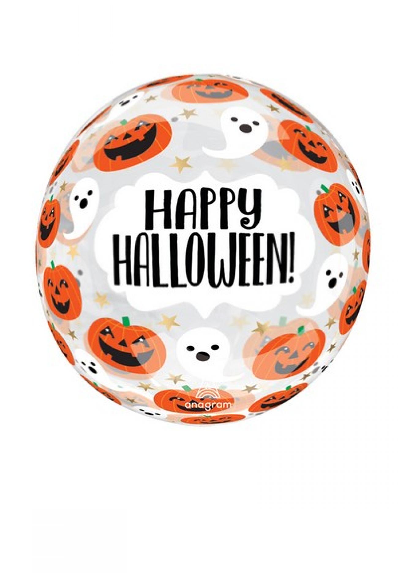 Pallone foil Clearz stampato 22" - 55 cm Fun & Spooky Pumpkins & Ghosts