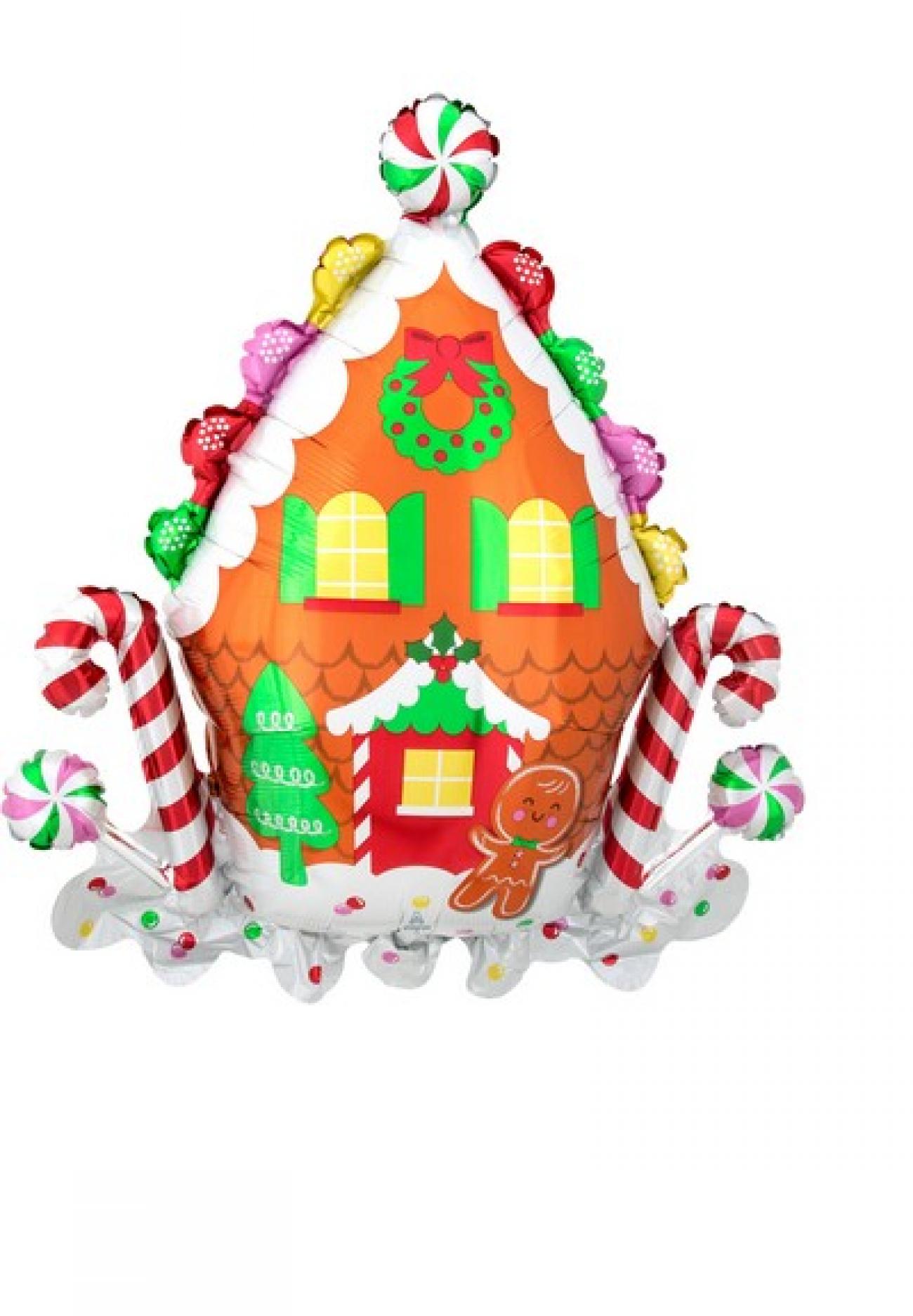 Pallone Foil SuperShape XL Gingerbread House 71x76cm