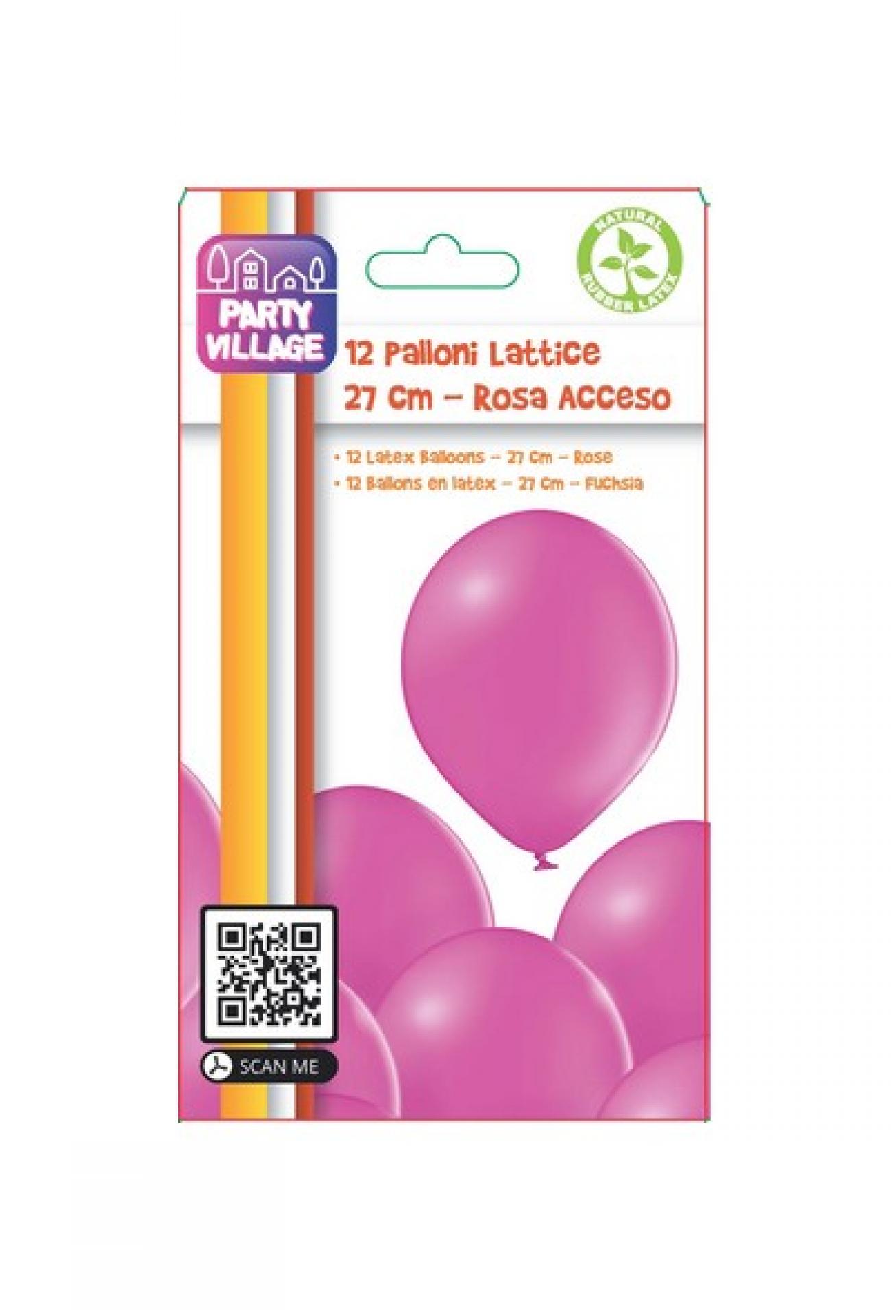 Pallone lattice 10,5" - 27 cm rosa acceso - Retail NUOVO PACKAGING 11x20 cm