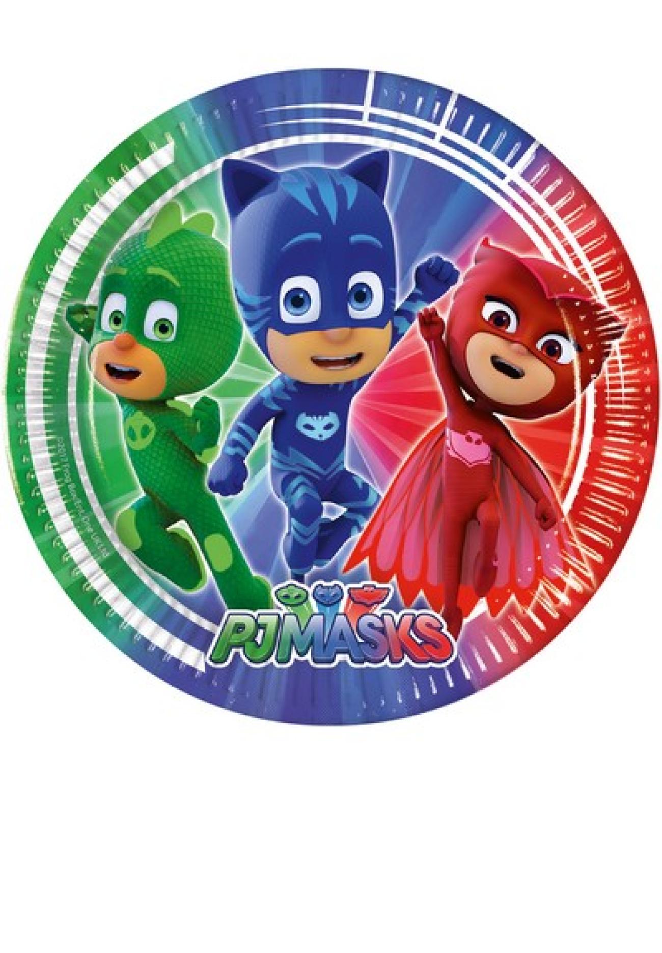 Piatto 23 cm FSC PLASTIC FREE PJ MASKS =USA 5PR88630= - 8 pezzi