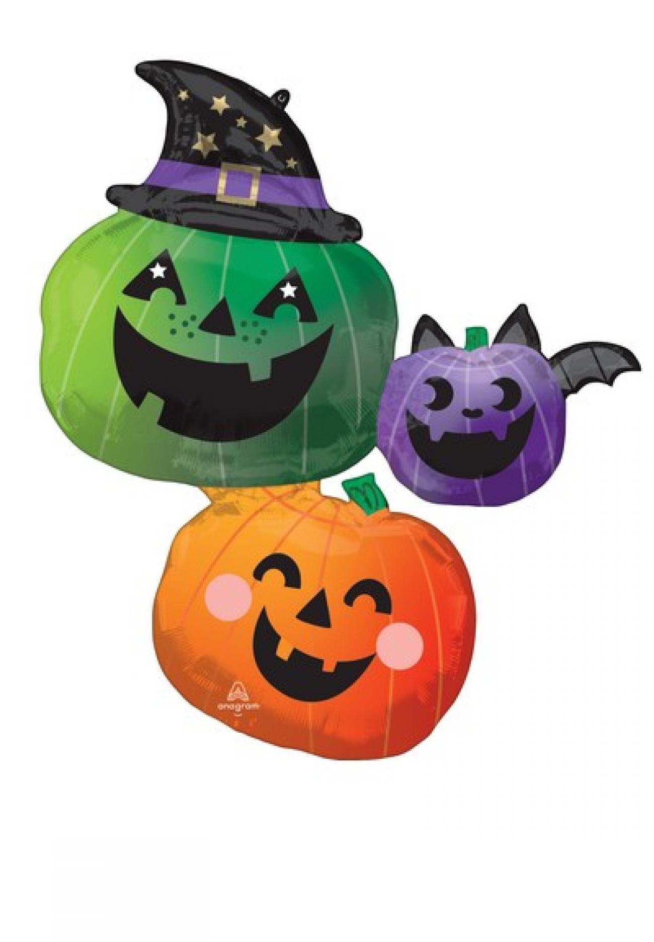 Pallone foil supershape 73 x 83 cm Fun & Spooky Pumpkin