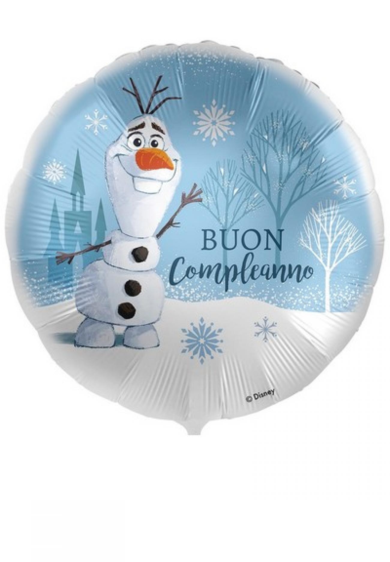 Pallone foil standard 17" - 42 cm Buon Compleanno Frozen Olaf