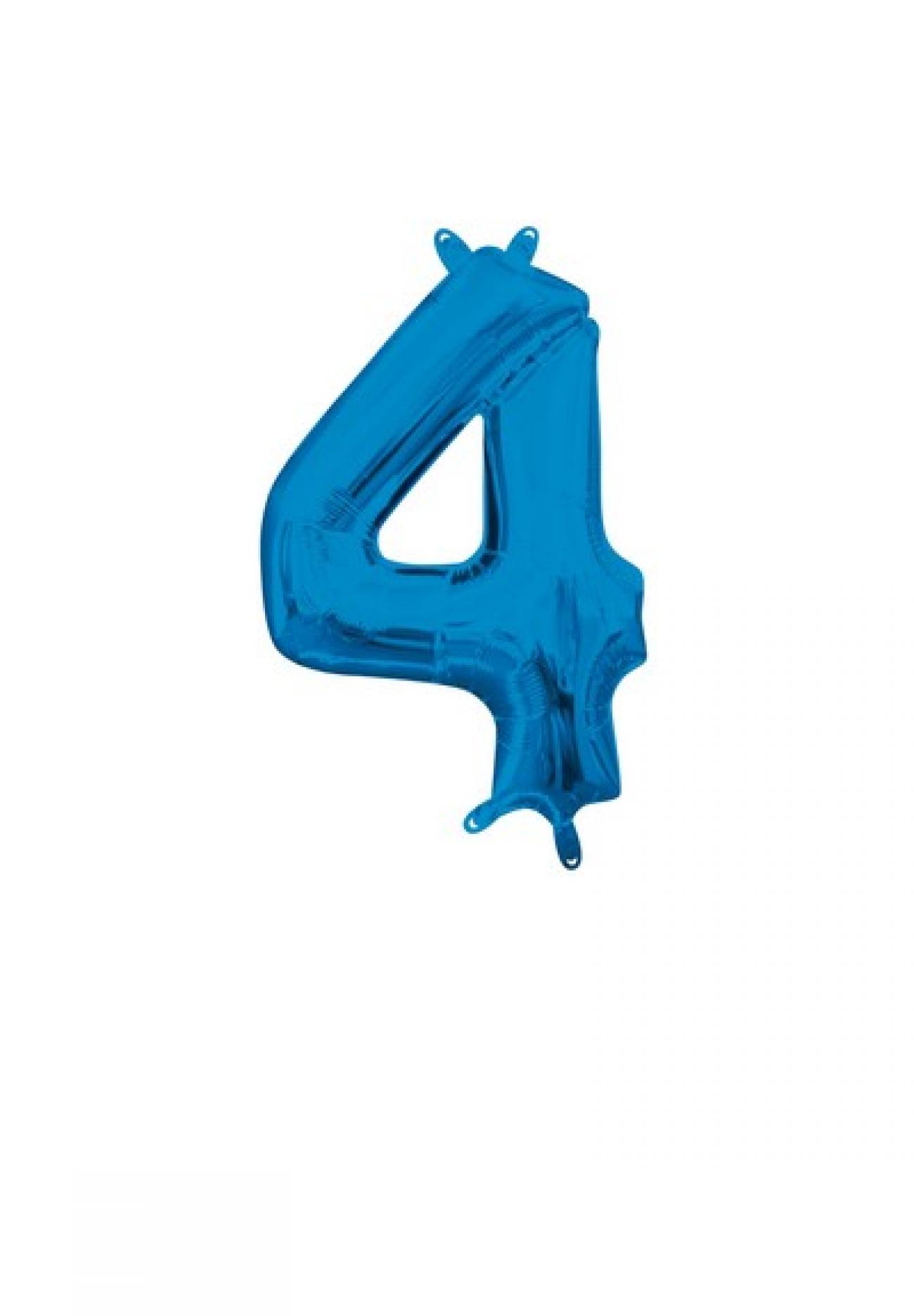 Pallone foil 14" - 36 cm Numero 4 Blue